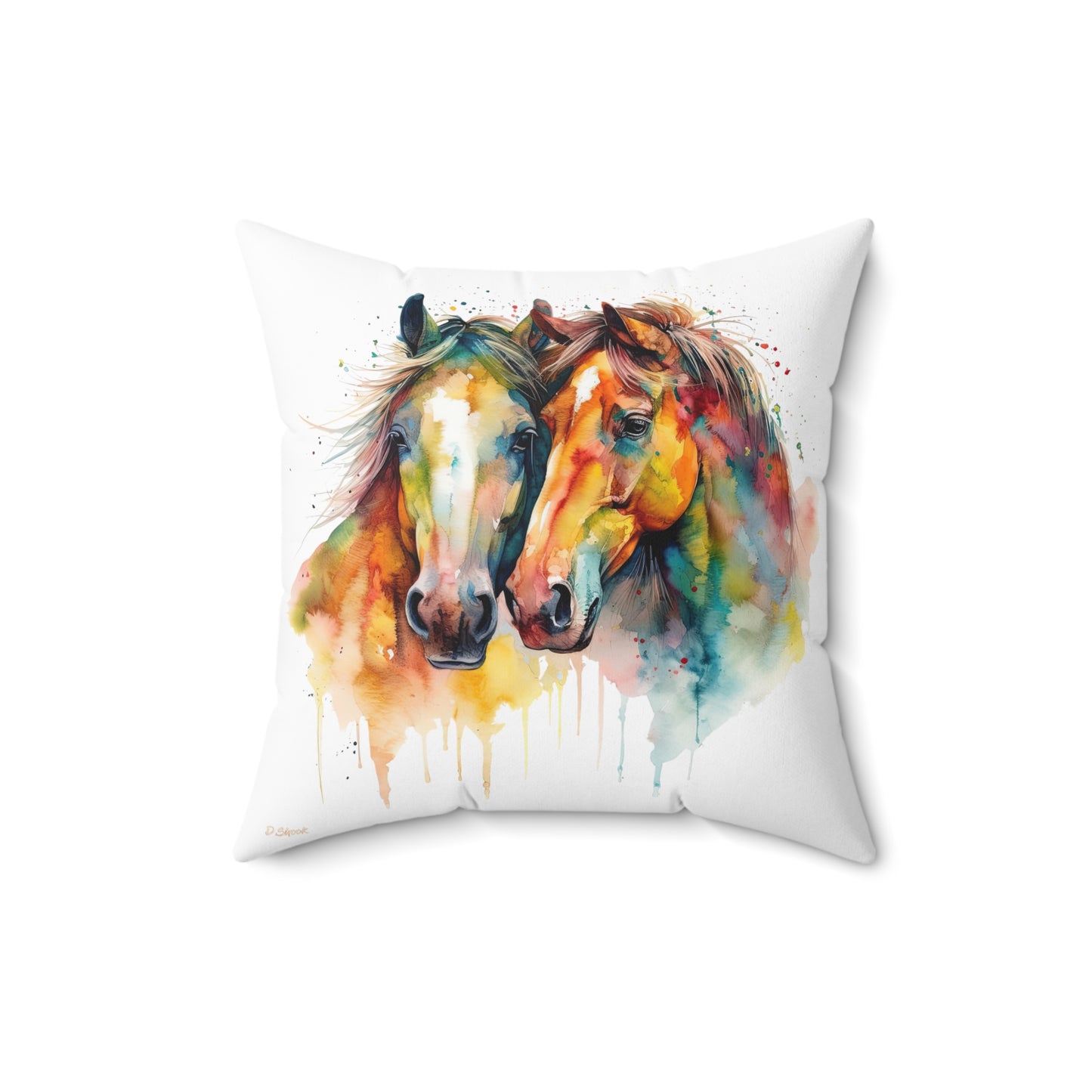 Horse Rescue 6 Spun Polyester Square Pillow