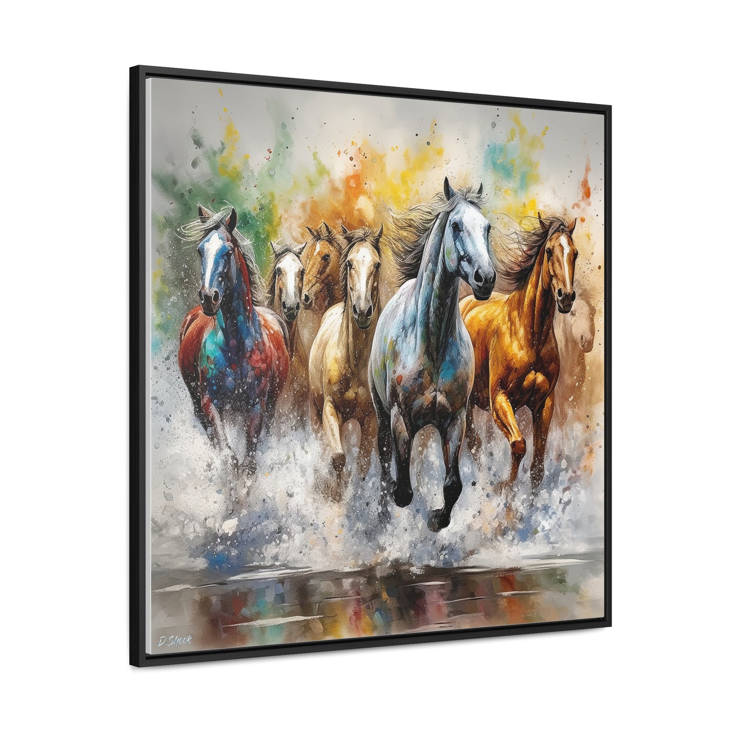 Horse Rescue 16 Gallery Canvas Wraps, Square Frame