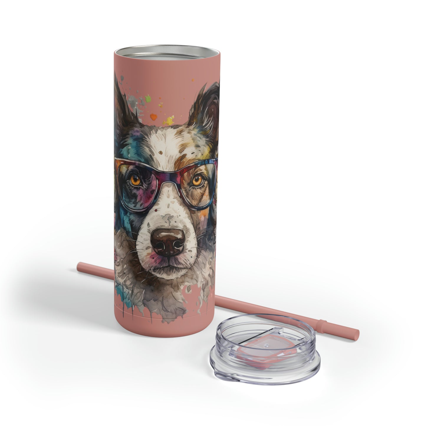Border Collie 7 Maars Maker Skinny Matte Tumbler, 20oz