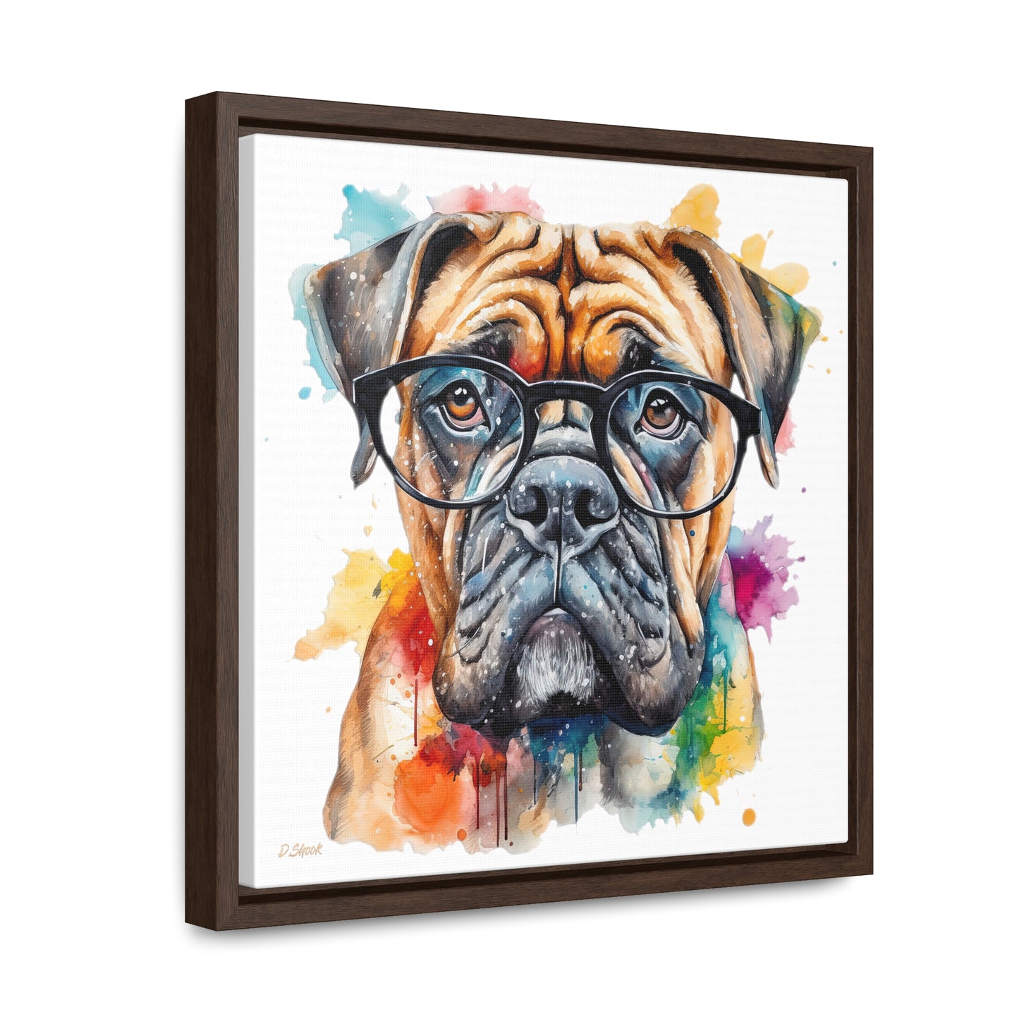 Bullmastiff 6 Gallery Canvas Wraps, Square Frame