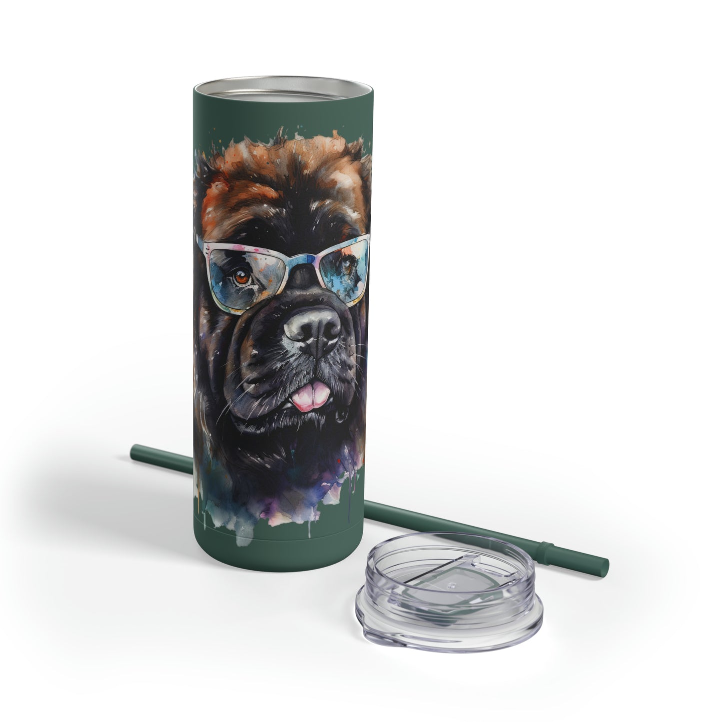 Newfoundland Dog 5 Maars Maker Skinny Matte Tumbler, 20oz