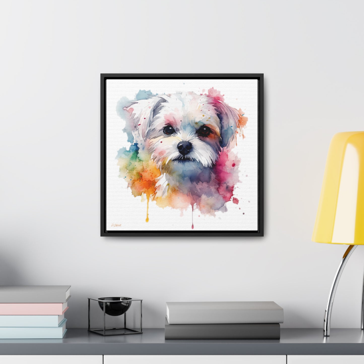 Maltese Dog 1 Gallery Canvas Wraps, Square Frame