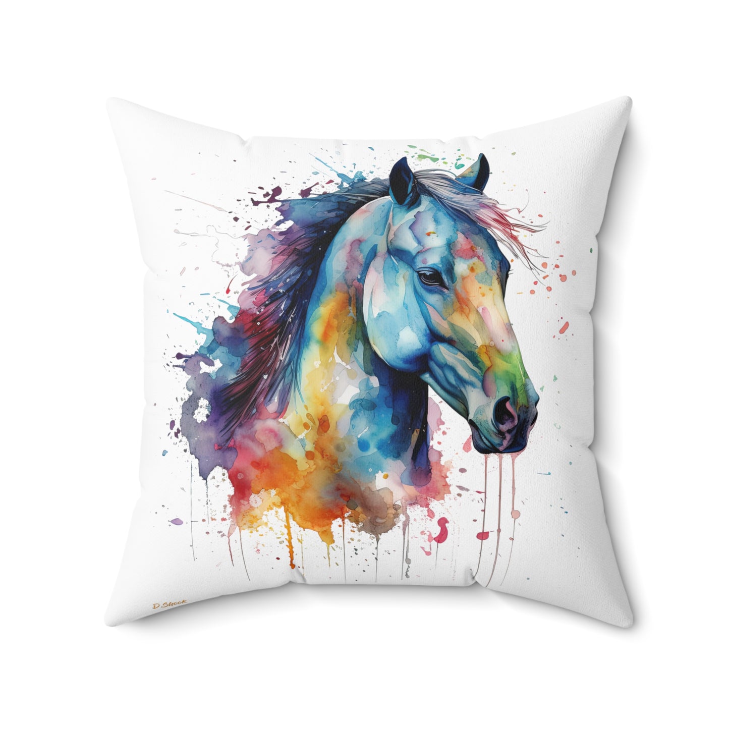 Horse Rescue 13 Spun Polyester Square Pillow