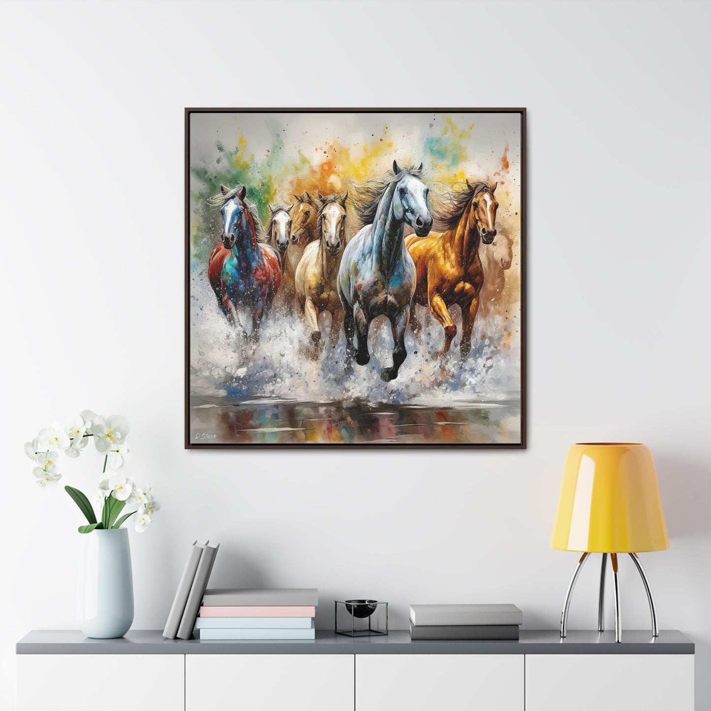Horse Rescue 16 Gallery Canvas Wraps, Square Frame