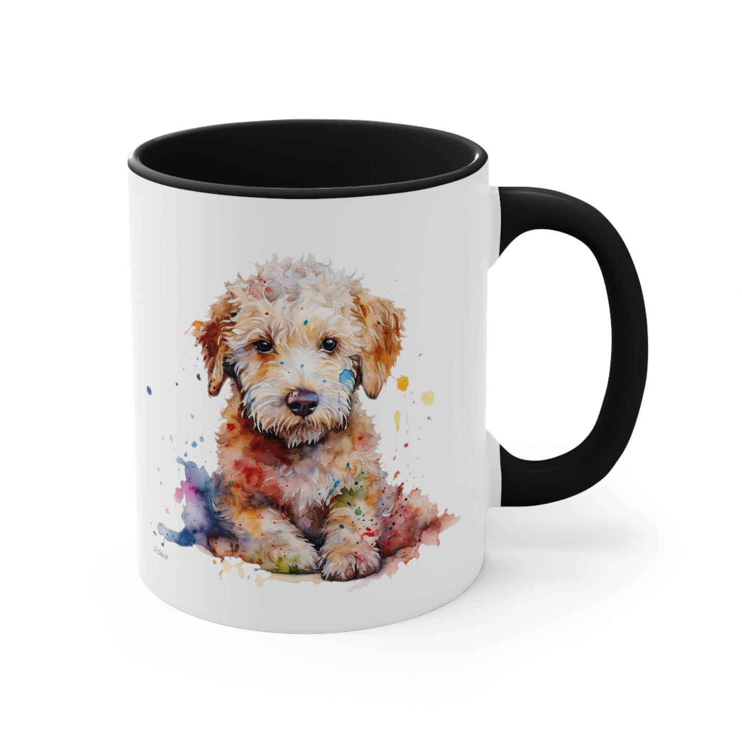 Mini Golden Doodle 1 Accent Mugs