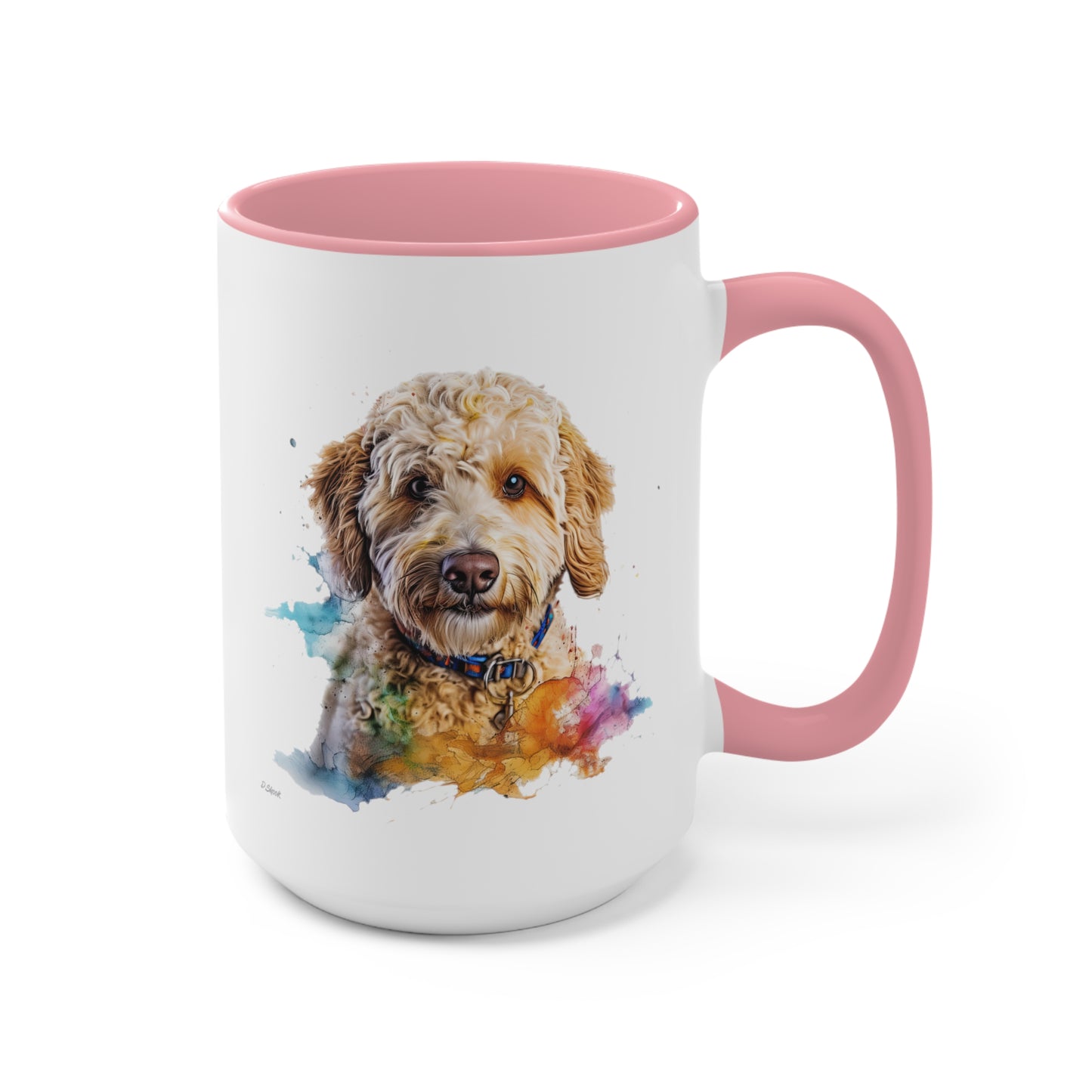 Mini Golden Doodle 3 Accent Mugs