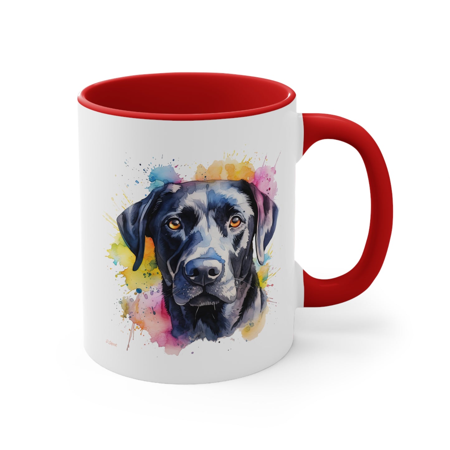 Black Lab 4 Accent Mugs