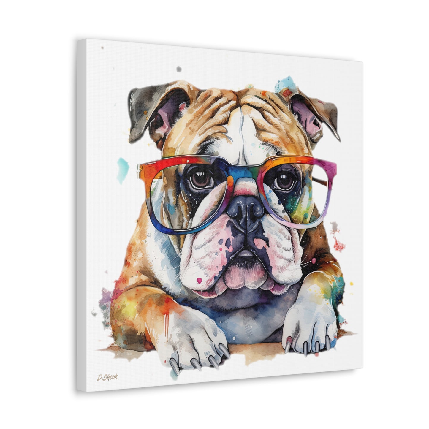 bulldog 5 Canvas Gallery Wraps