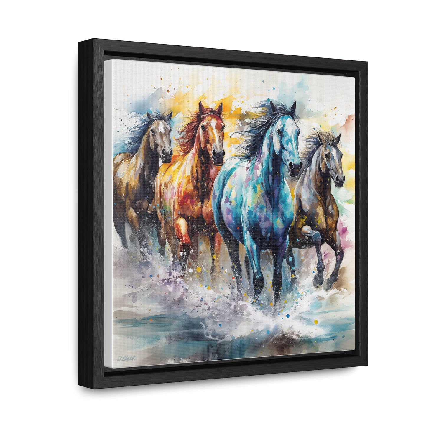 Horse Rescue 15 Gallery Canvas Wraps, Square Frame