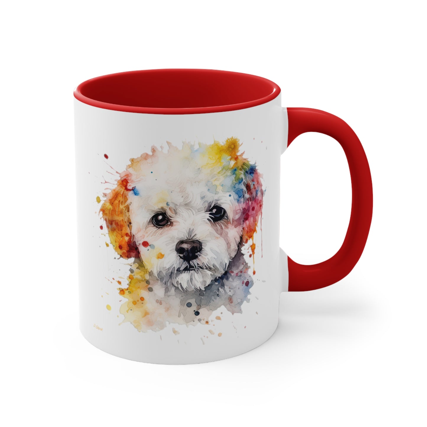 Bichon Frise 2 Accent Mugs