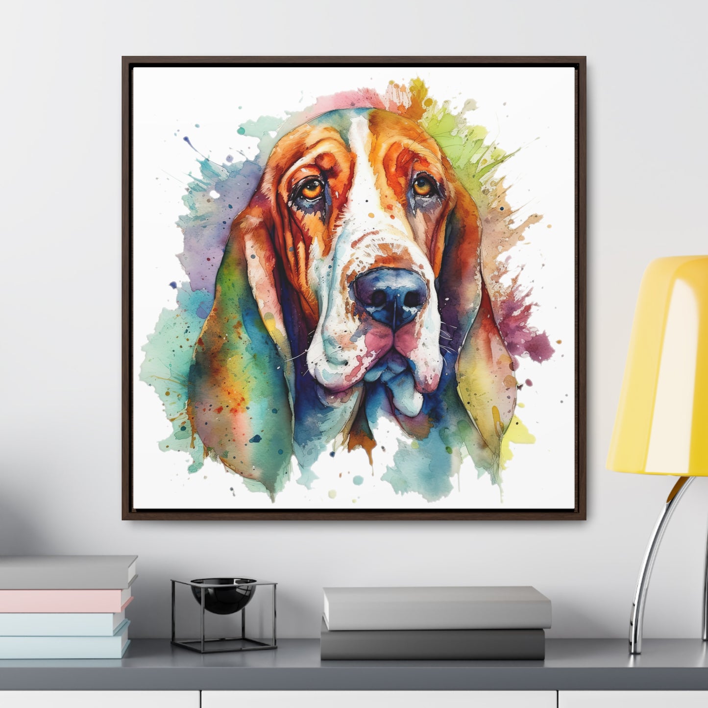 Basset Hound 1 Gallery Canvas Wraps, Square Frame