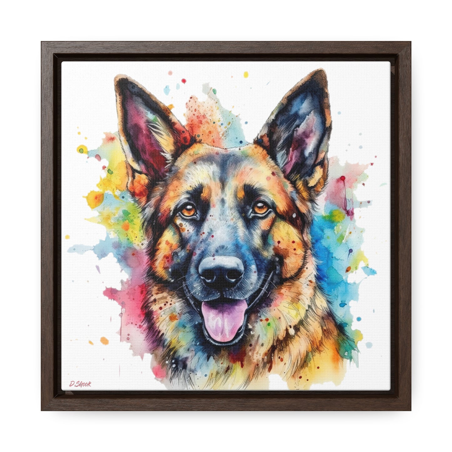German Sheppard 1 Gallery Canvas Wraps, Square Frame