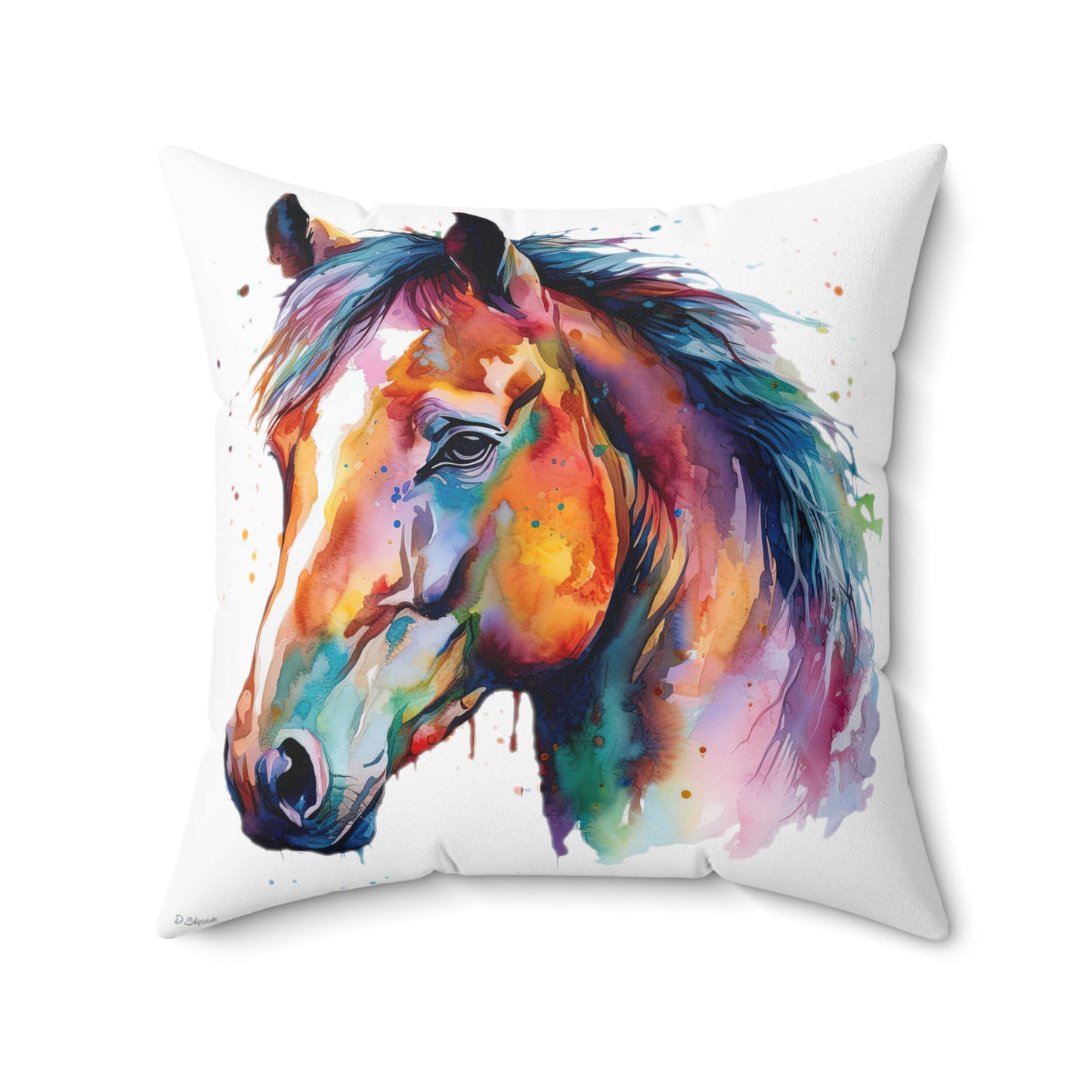 Horse Rescue 23 Spun Polyester Square Pillow