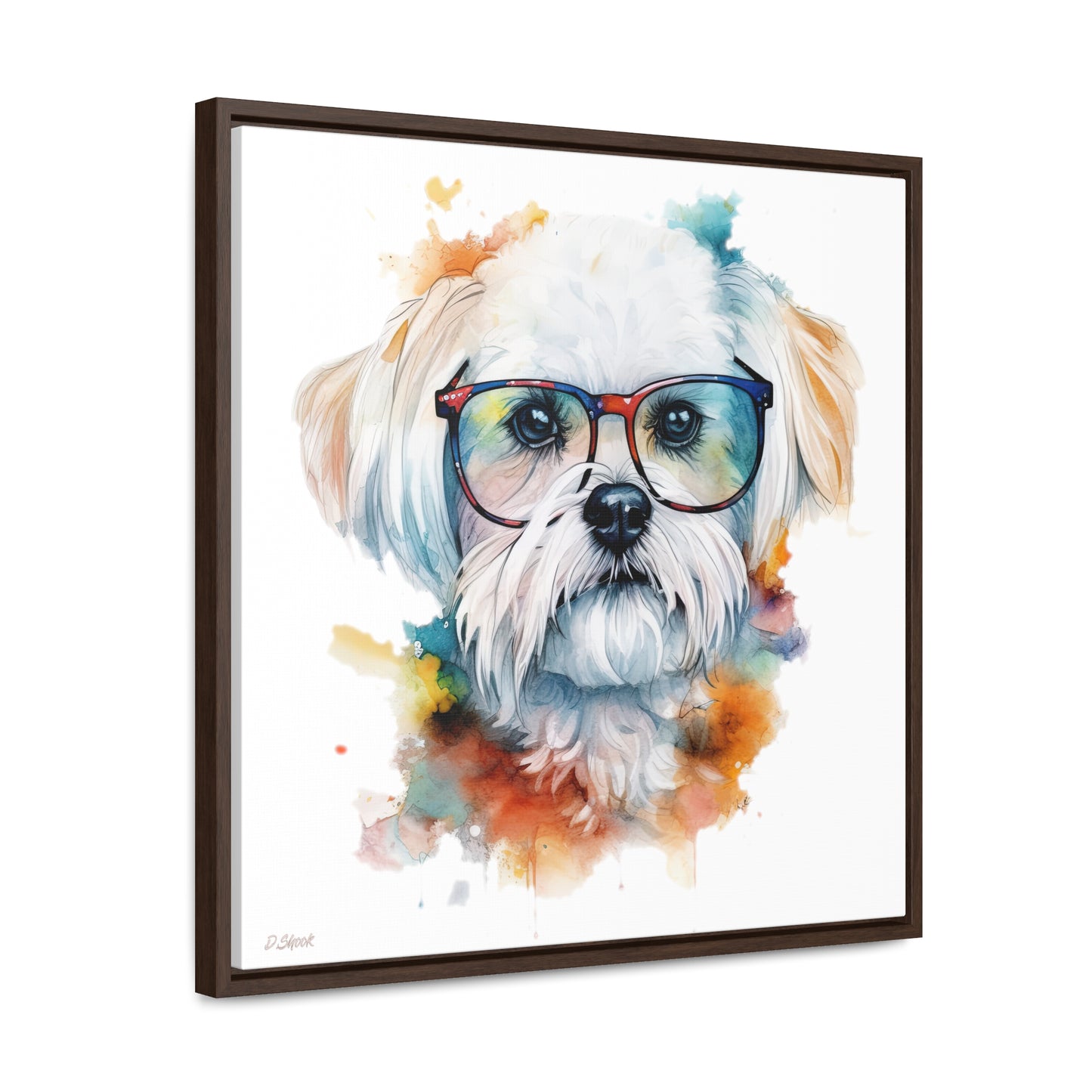 Maltese Dog 5 Gallery Canvas Wraps, Square Frame