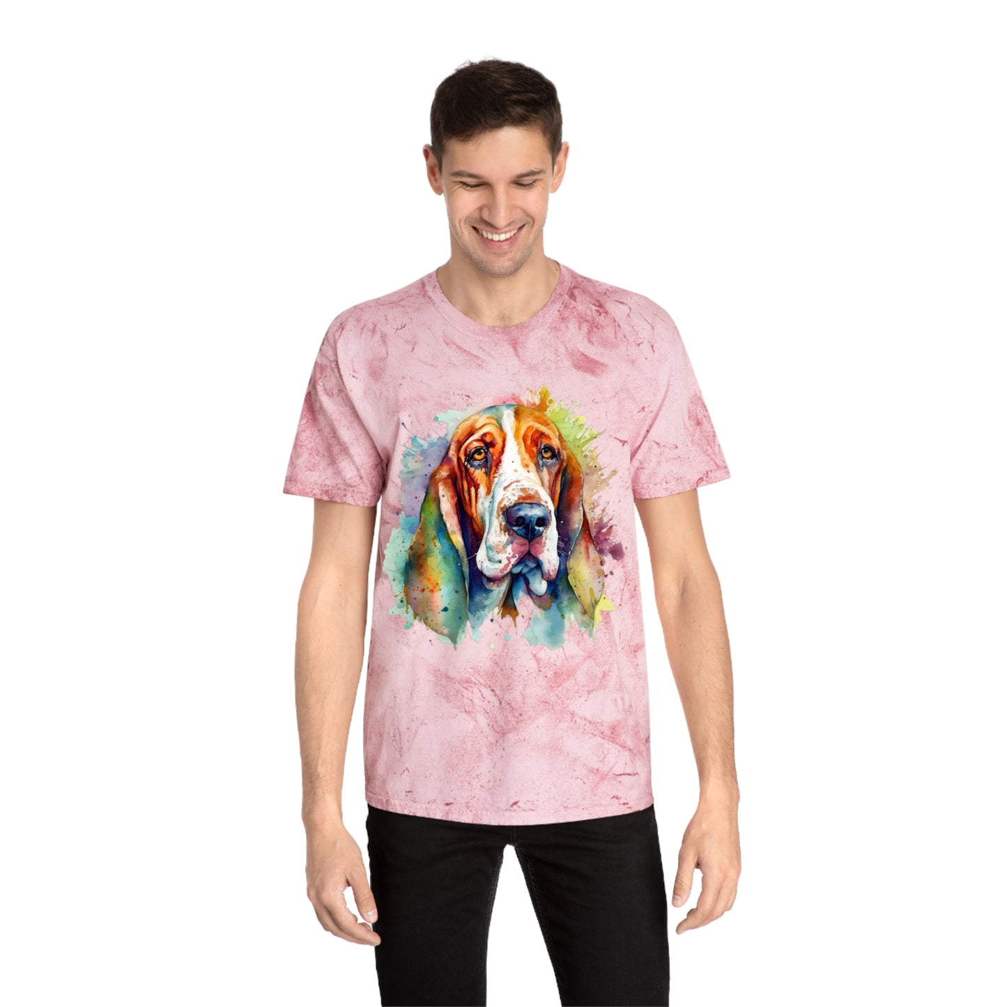 Basset Hound 1 Unisex Color Blast T-Shirt