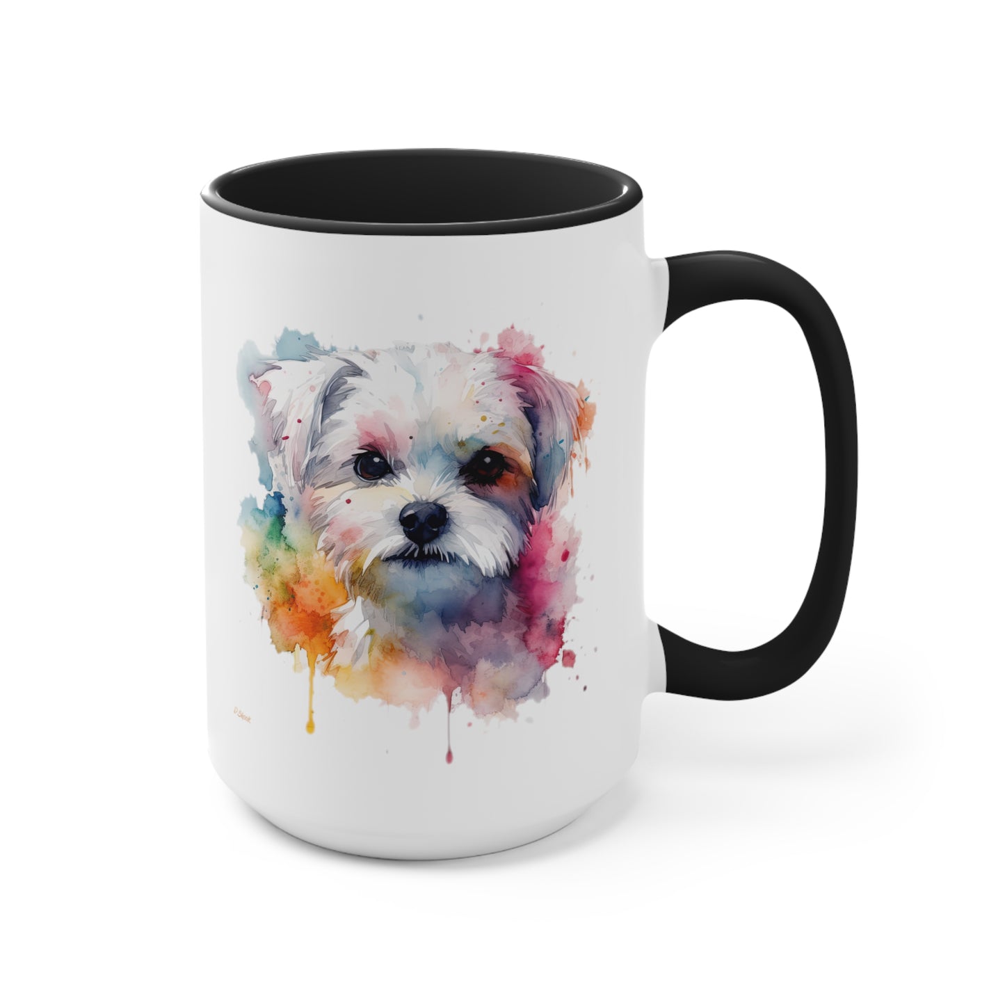 Maltese Dog 1 Accent Mugs