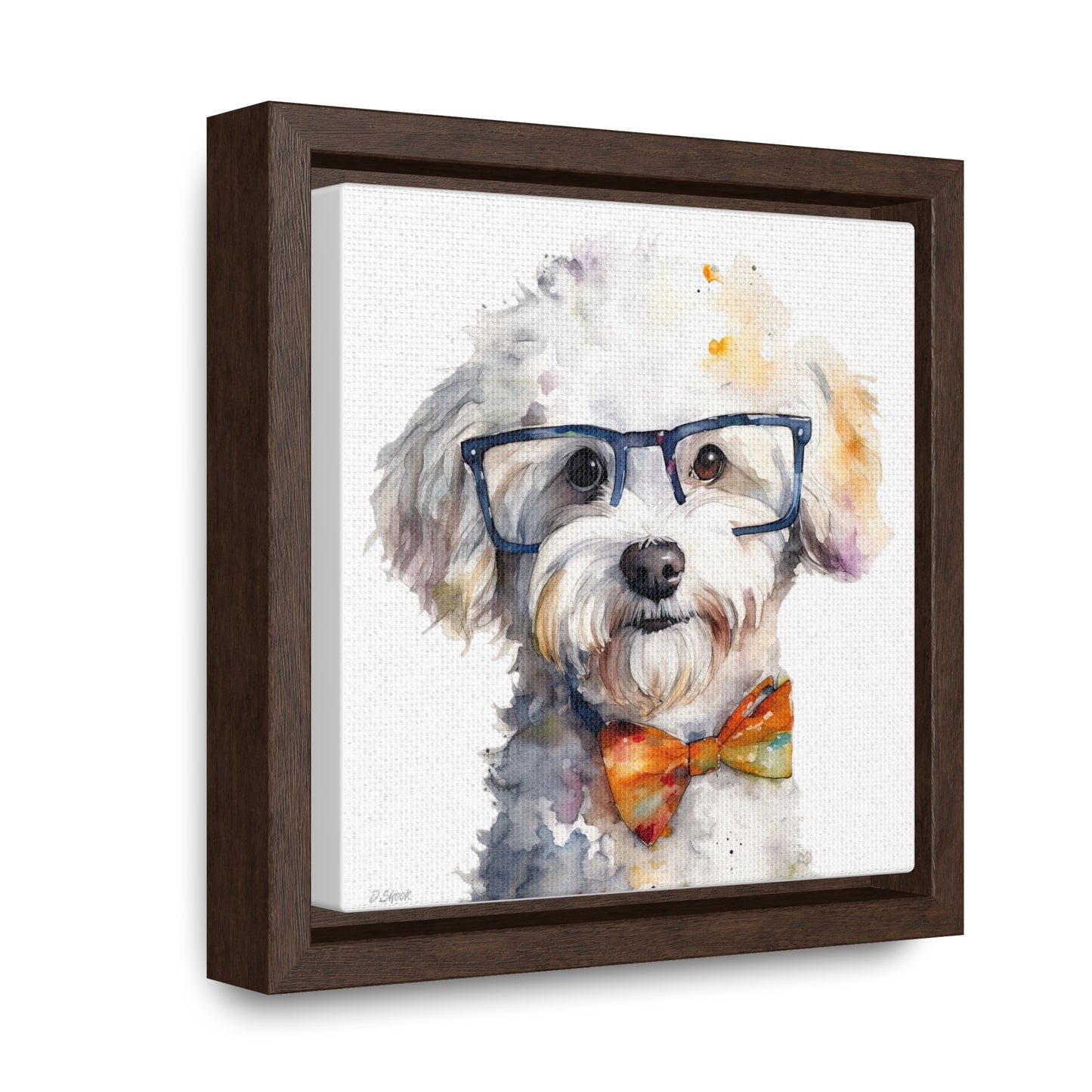 Bichon Frise 4 Gallery Canvas Wraps, Square Frame