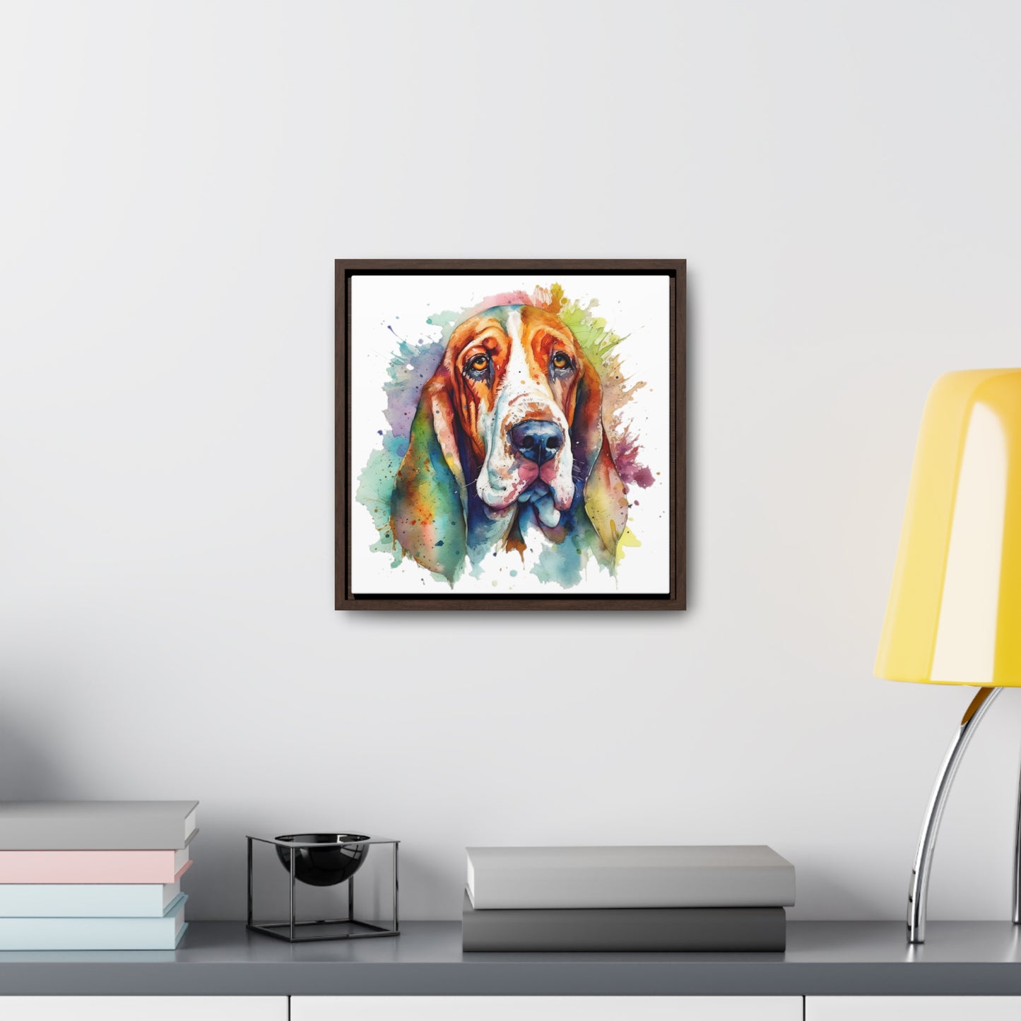 Basset Hound 1 Gallery Canvas Wraps, Square Frame