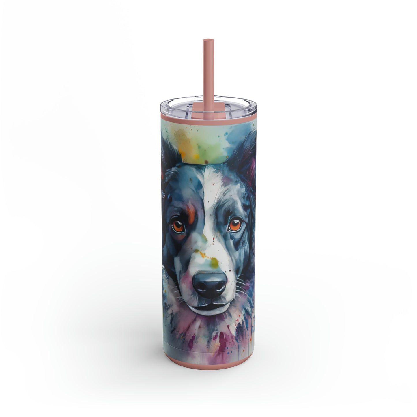 Border Collie 4 Maars Maker Skinny Matte Tumbler, 20oz