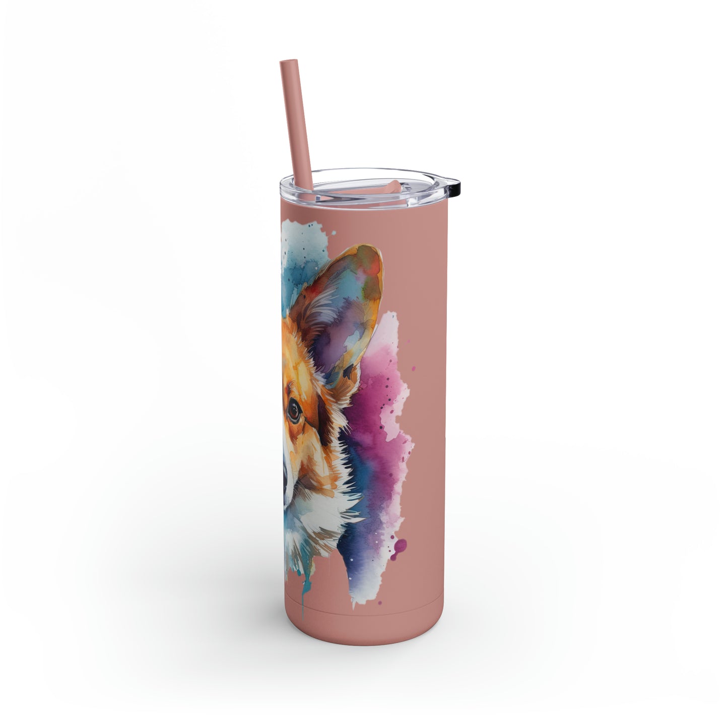 Pembroke Welsh Corgi 3 Maars Maker Skinny Matte Tumbler, 20oz
