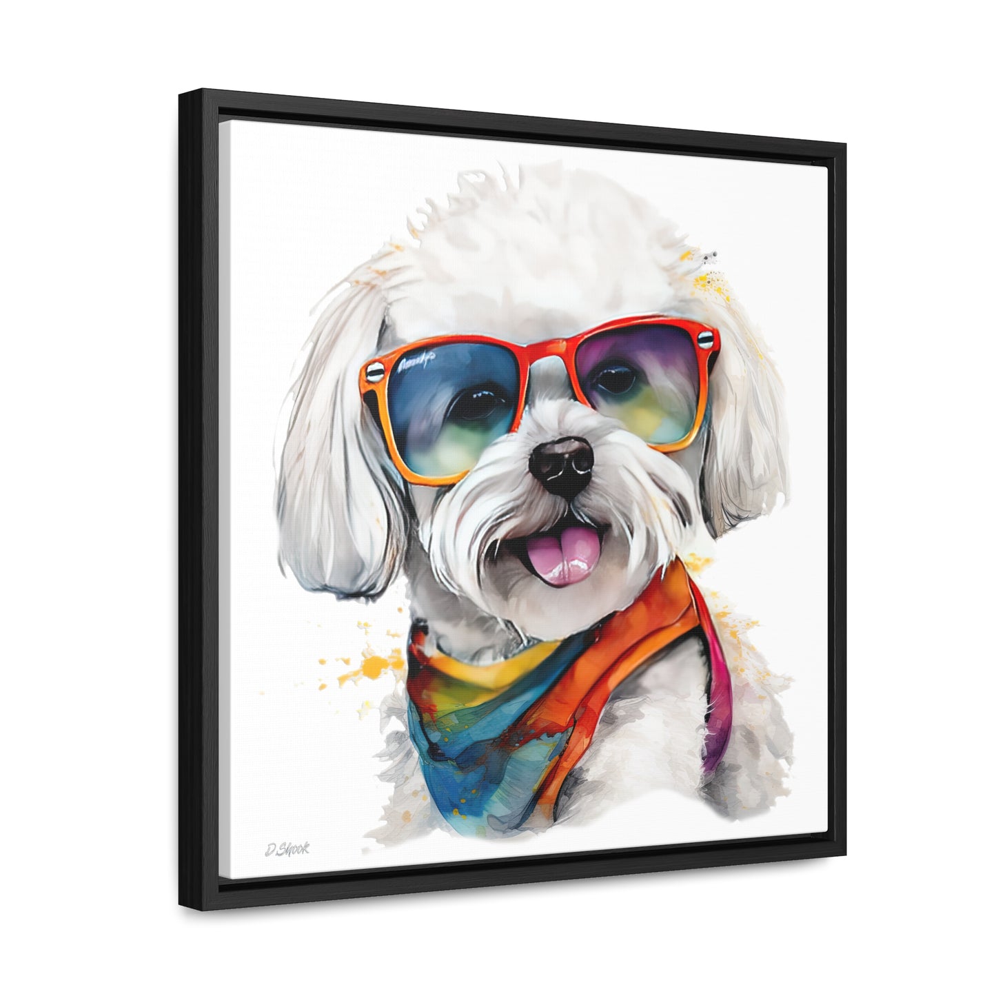Bichon Frise 5 Gallery Canvas Wraps, Square Frame