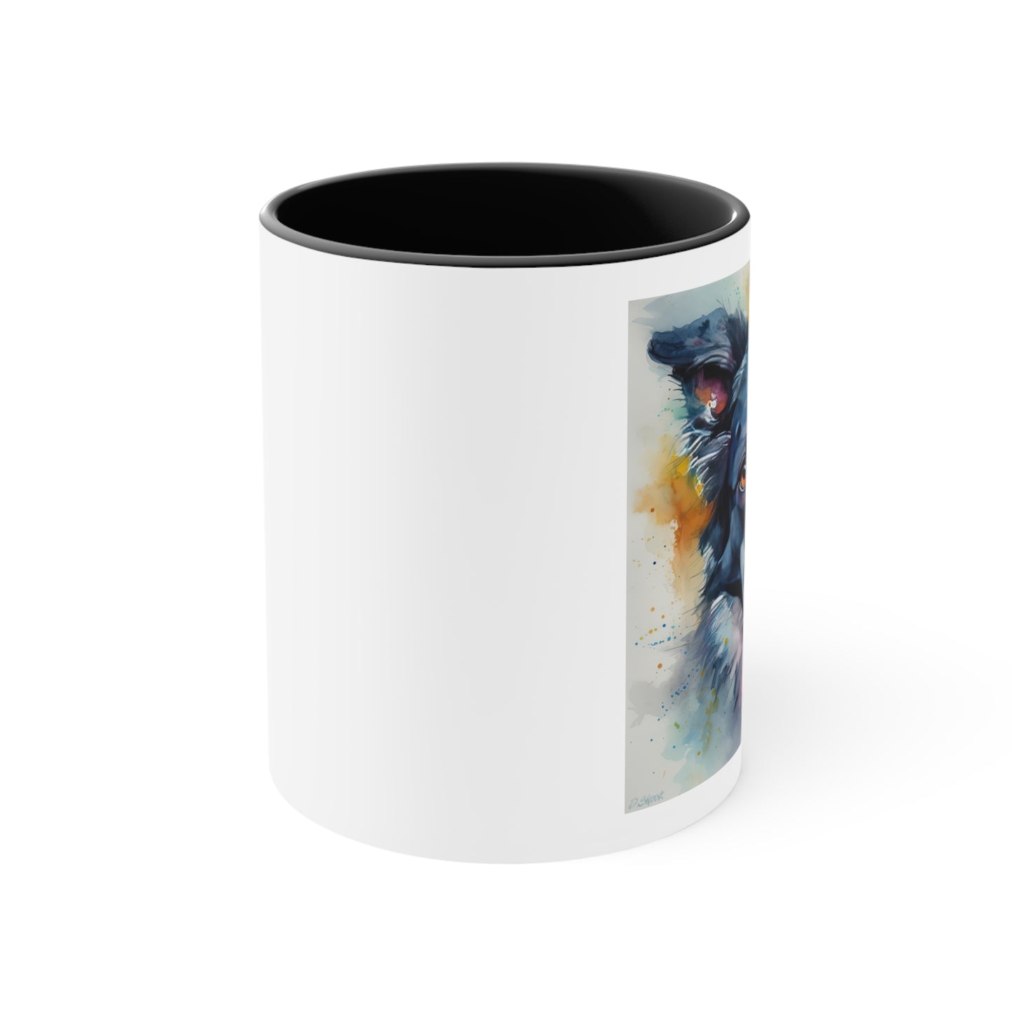 Border Collie 4 Accent Mugs