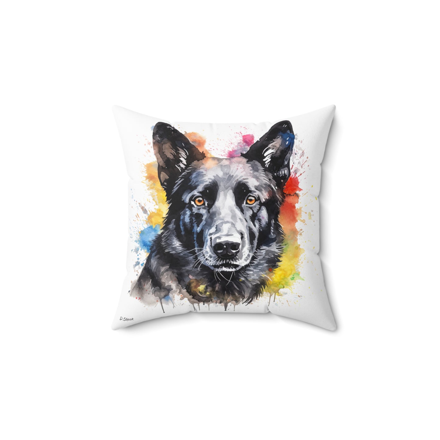 German Sheppard 21 Spun Polyester Square Pillow