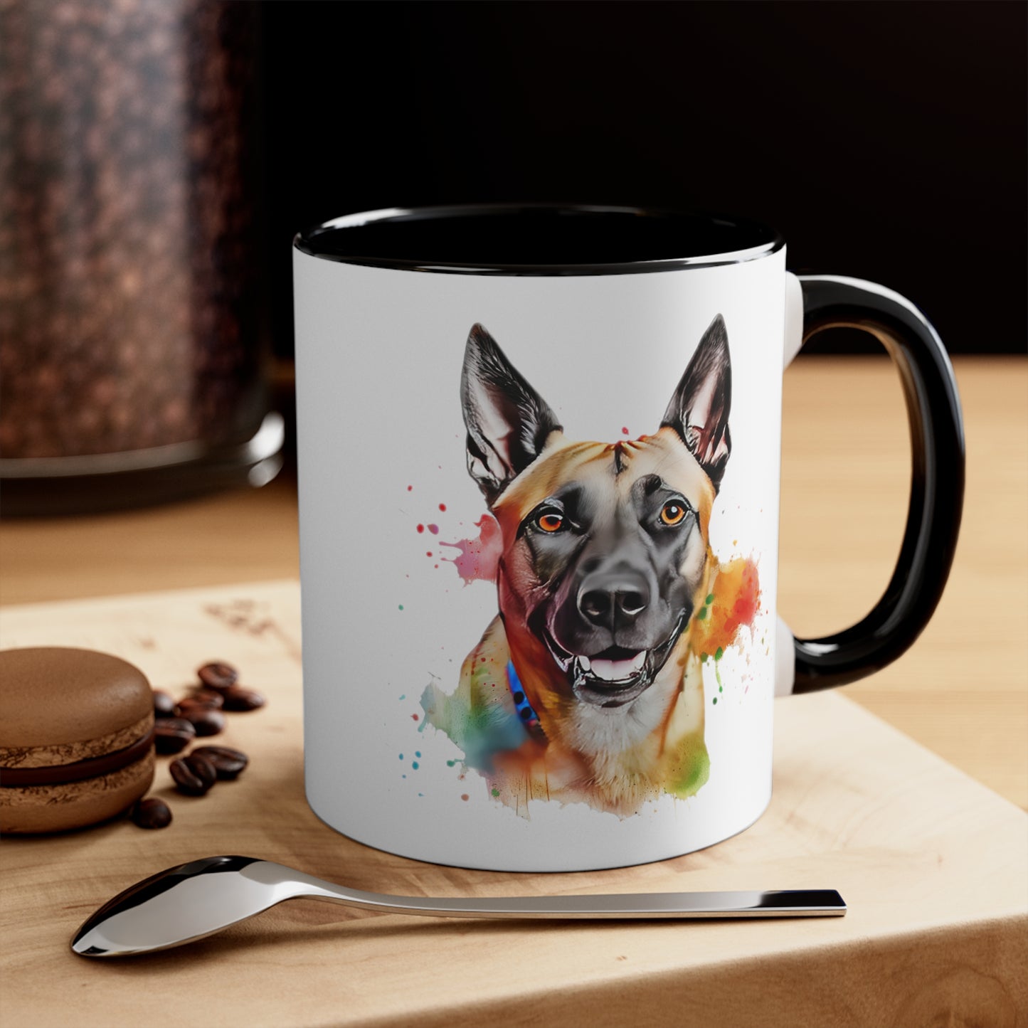 Belgium Malinois 4 Accent Mugs