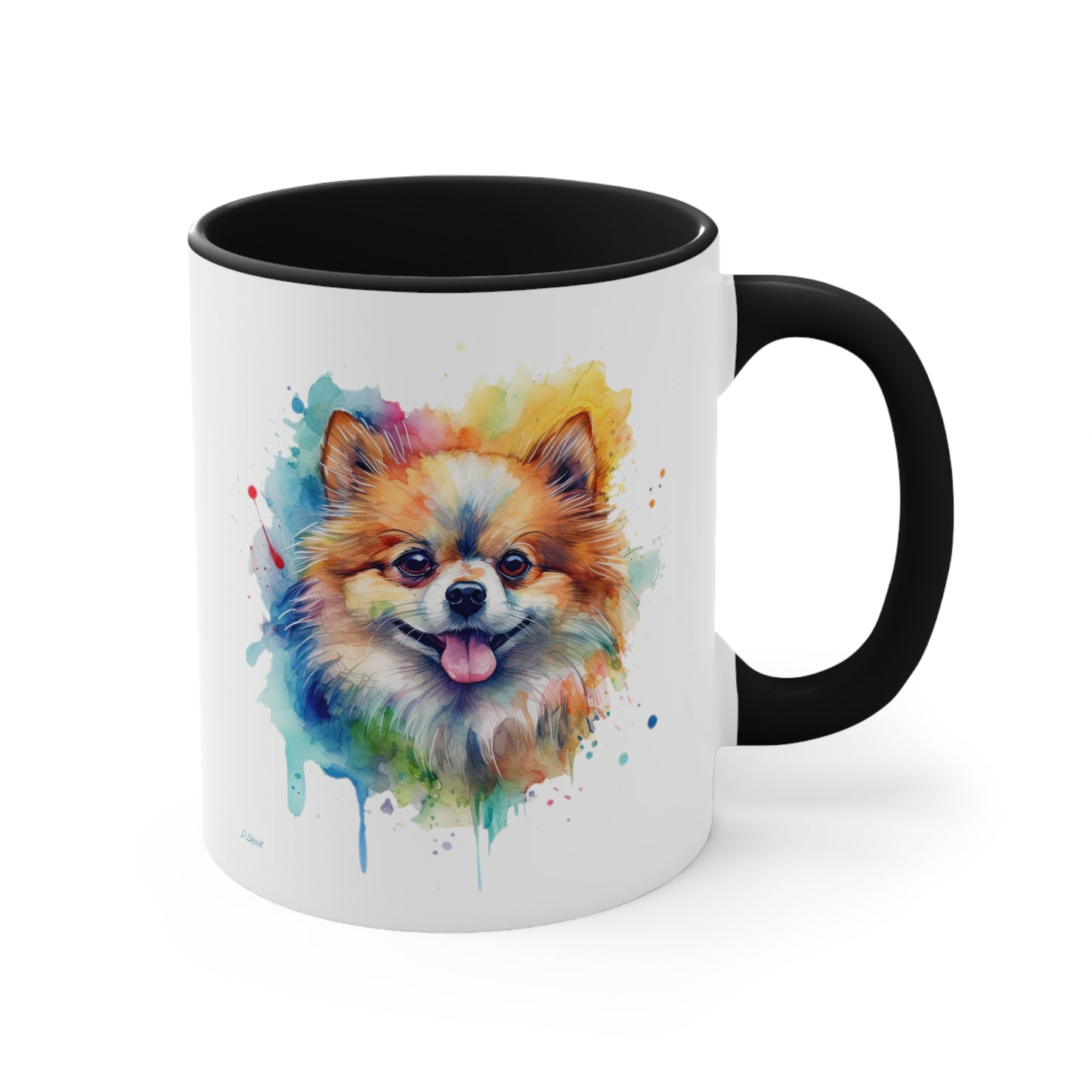 Pomeranian 4 Accent Mugs