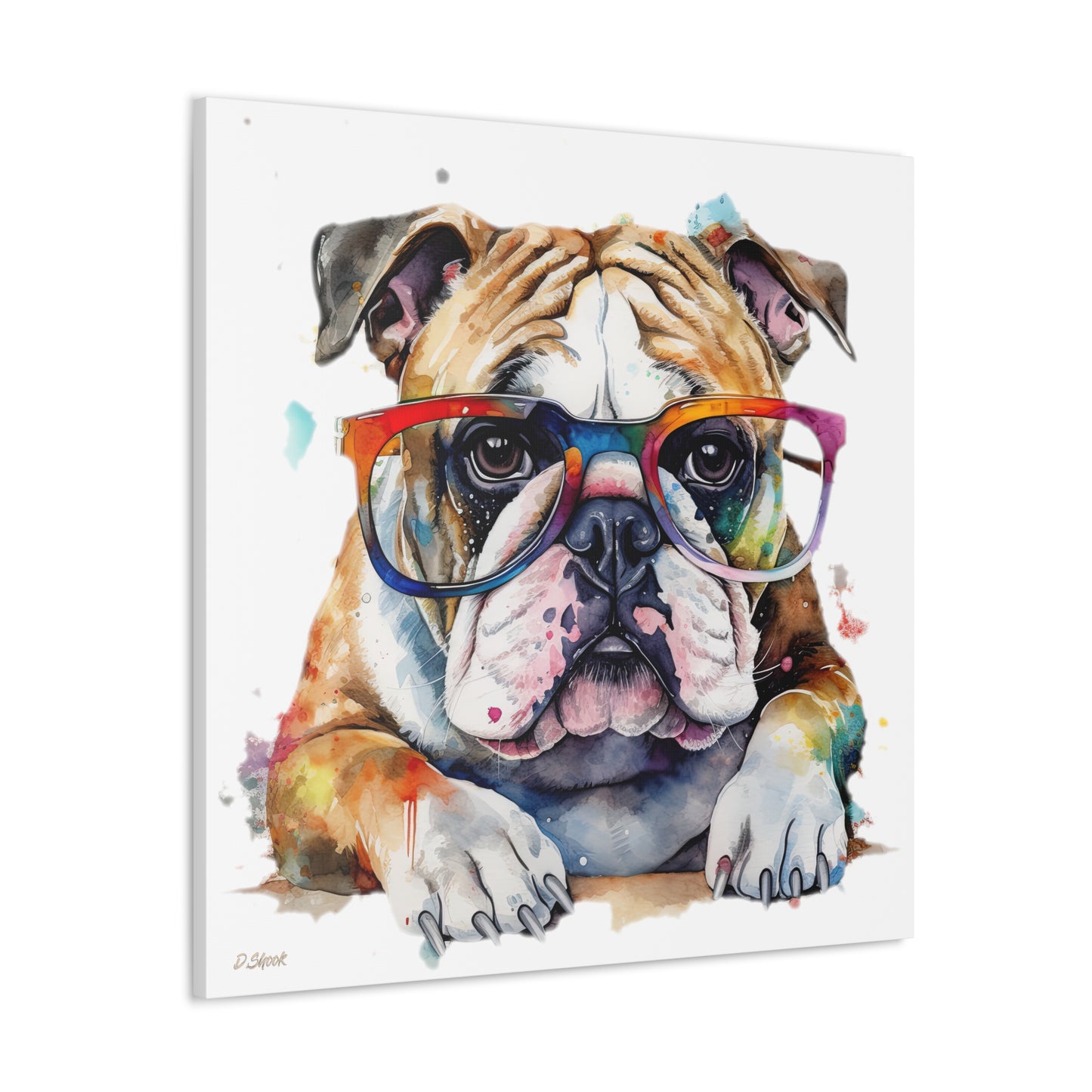 bulldog 5 Canvas Gallery Wraps
