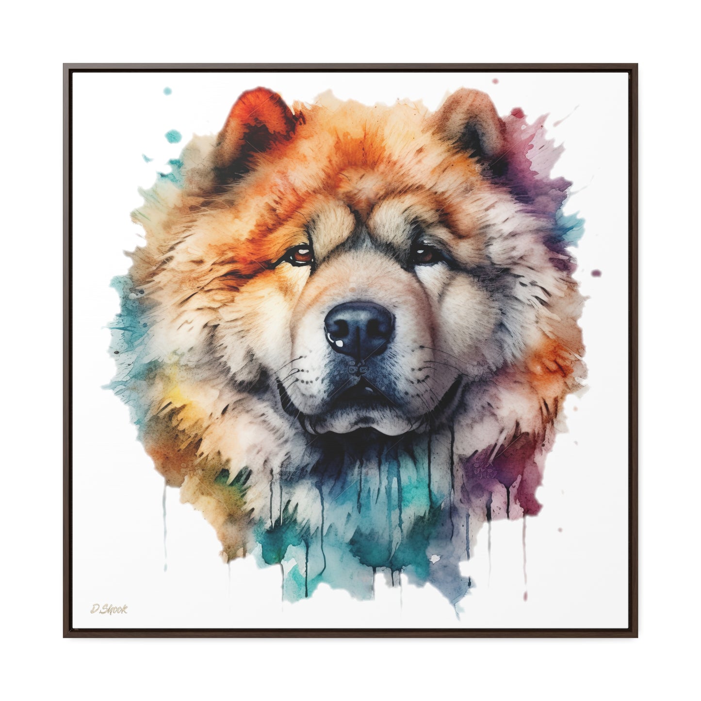 Chow Chow 3 Gallery Canvas Wraps, Square Frame