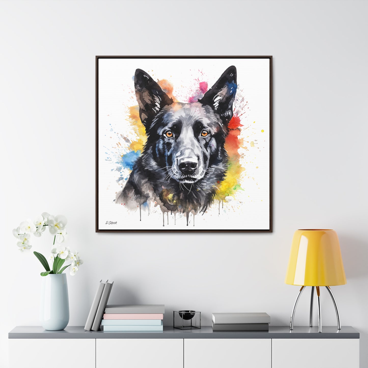 German Sheppard 21 Gallery Canvas Wraps, Square Frame