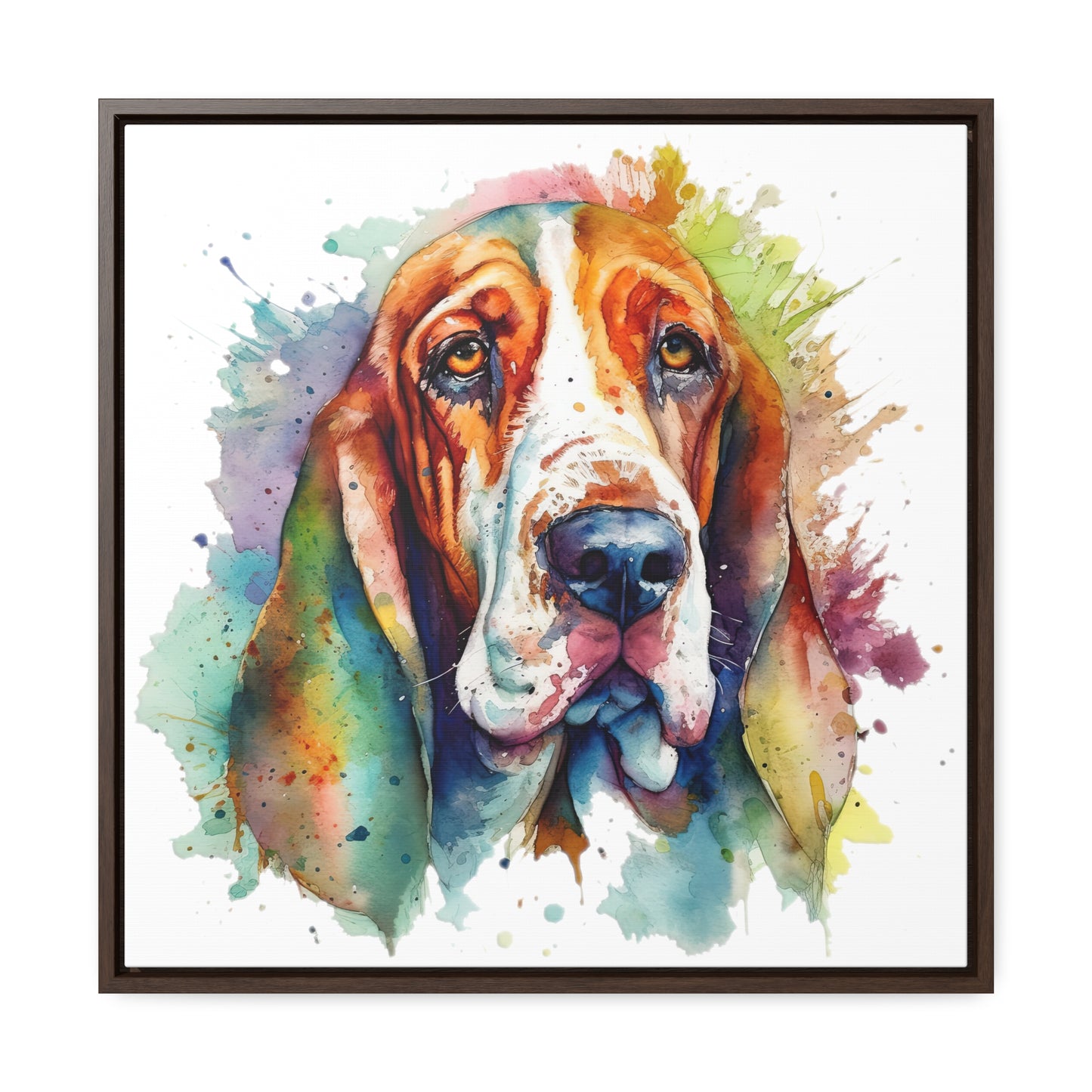 Basset Hound 1 Gallery Canvas Wraps, Square Frame