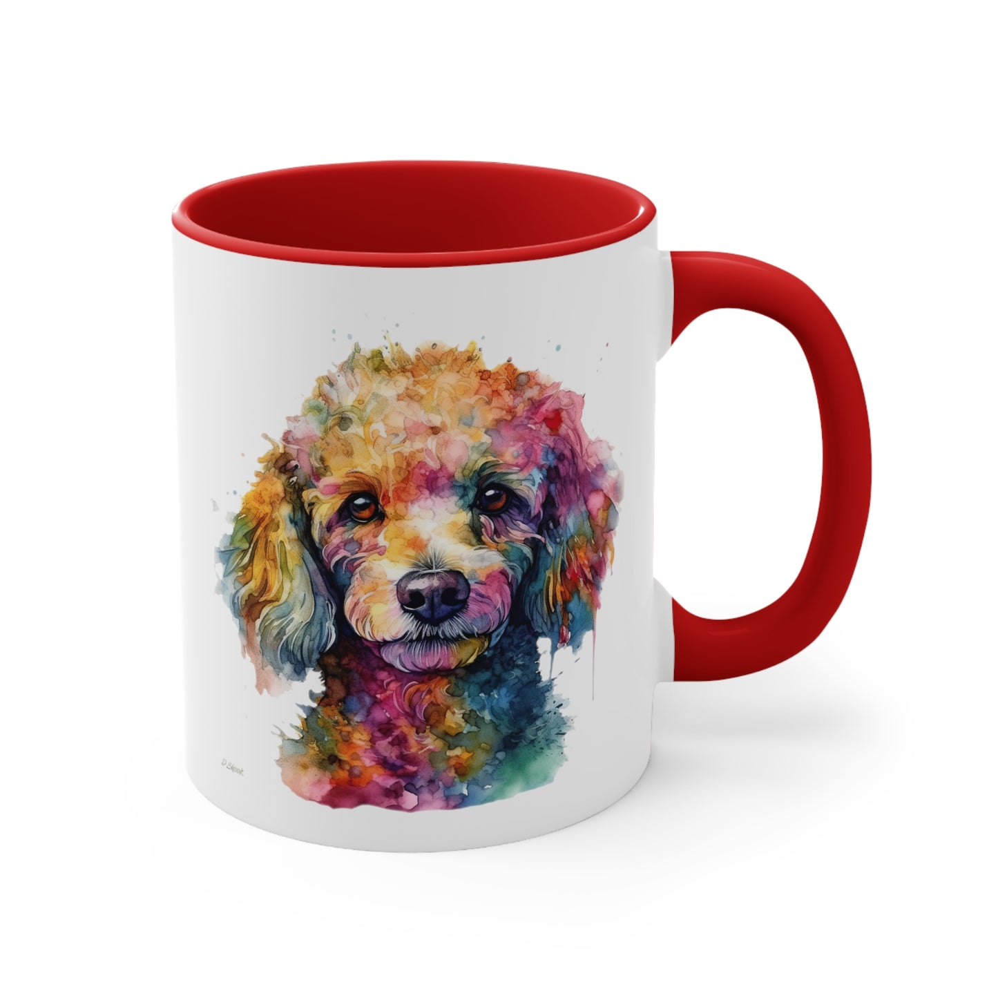 Poodle 2 Accent Mugs