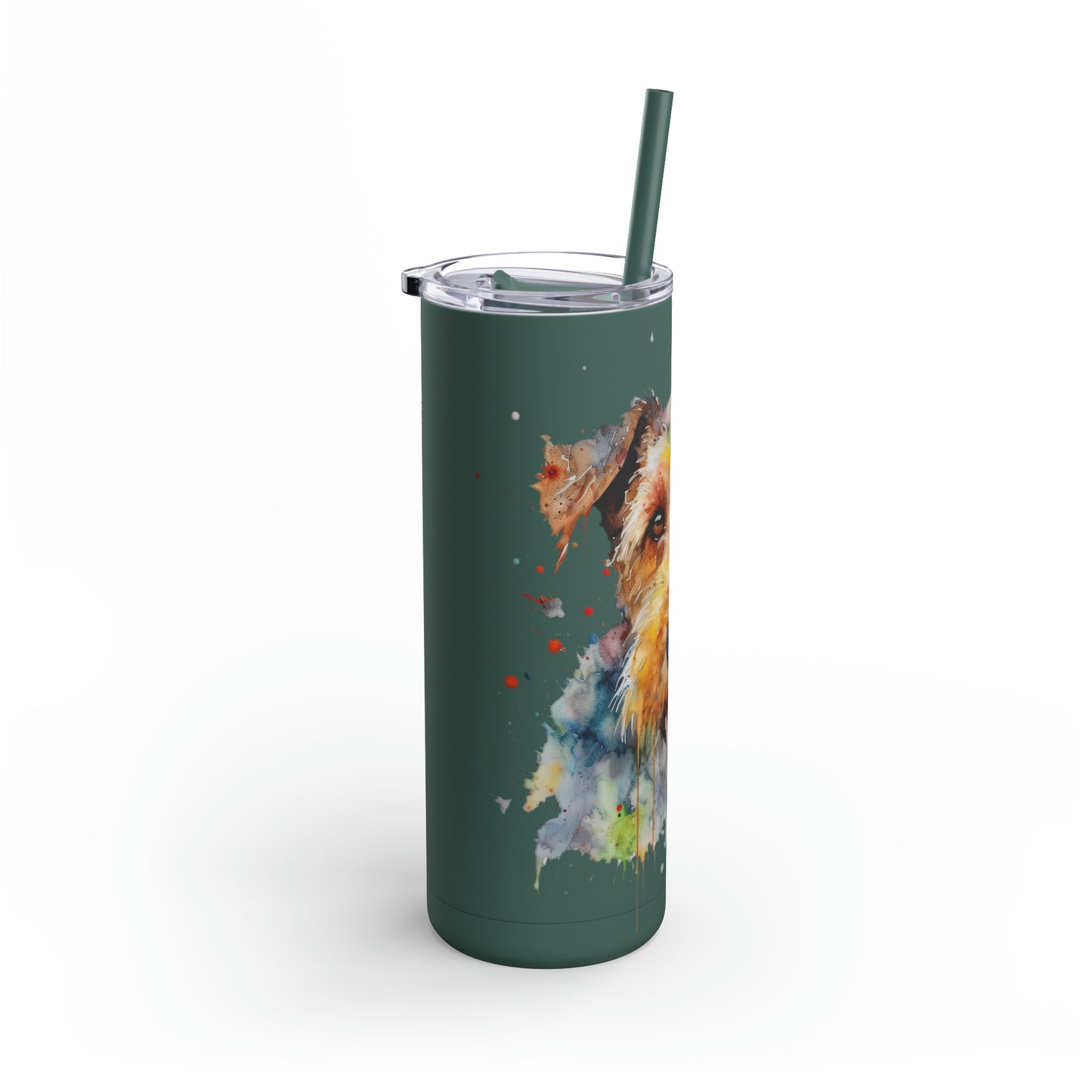 Airedale Terrier 1 Maars Maker Skinny Matte Tumbler, 20oz
