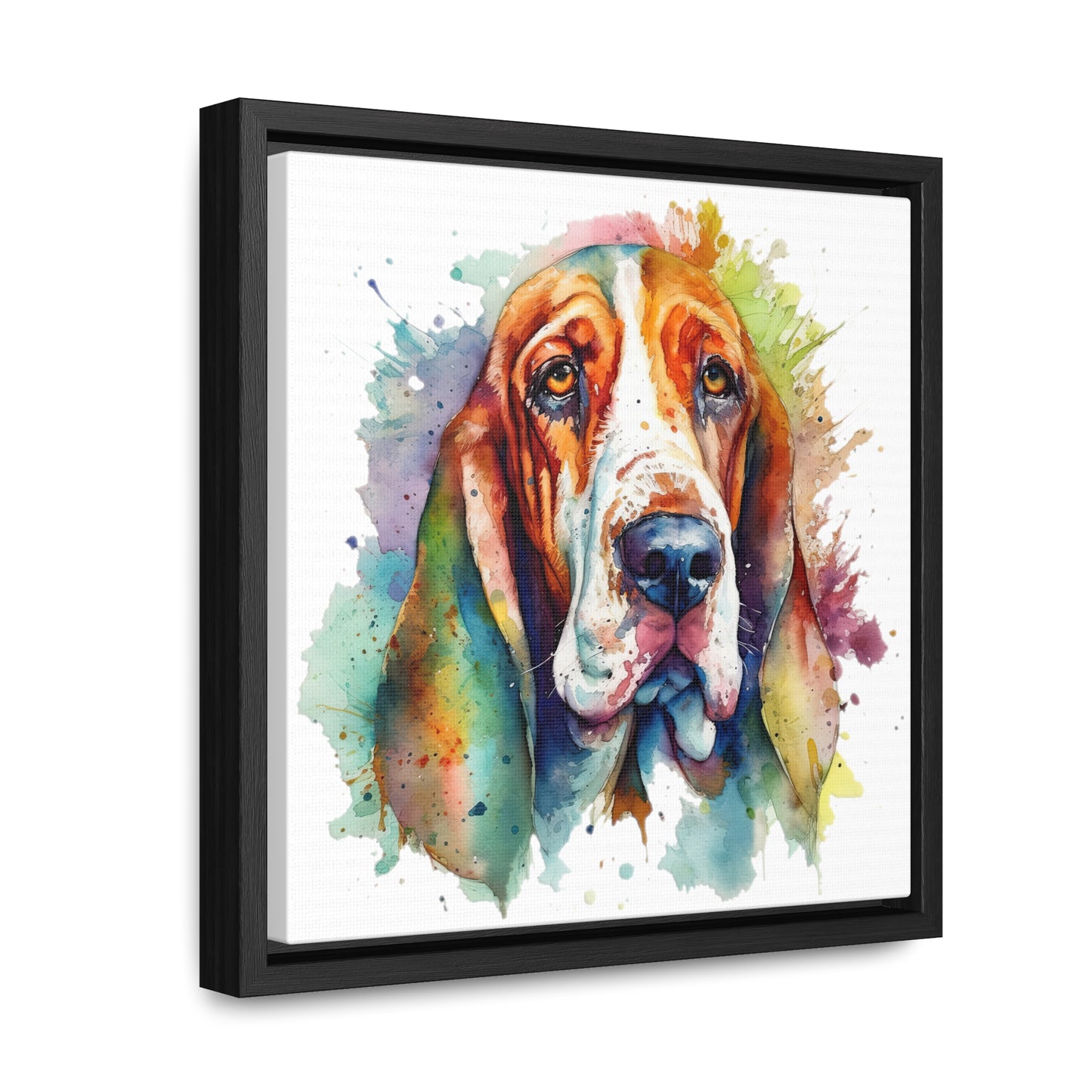 Basset Hound 1 Gallery Canvas Wraps, Square Frame
