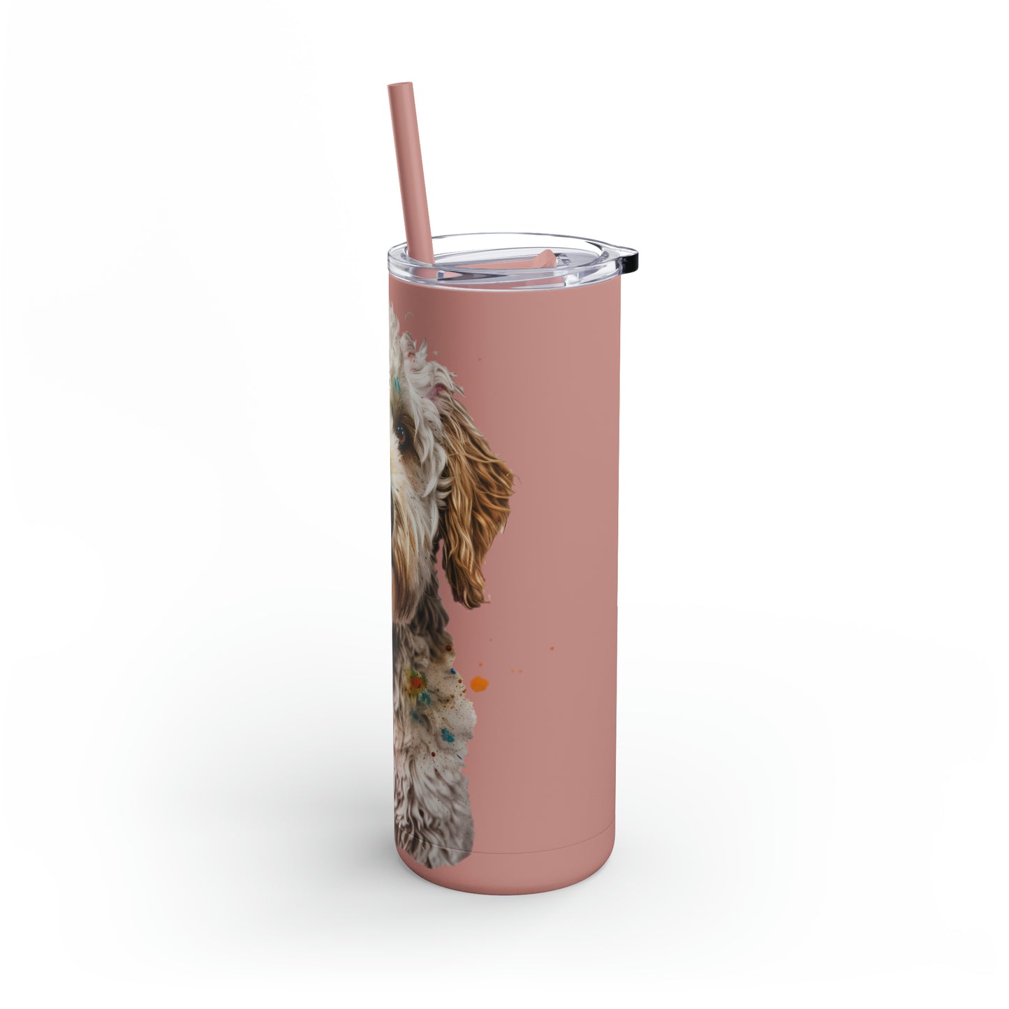 Mini Golden Doodle 2 Maars Maker Skinny Matte Tumbler, 20oz