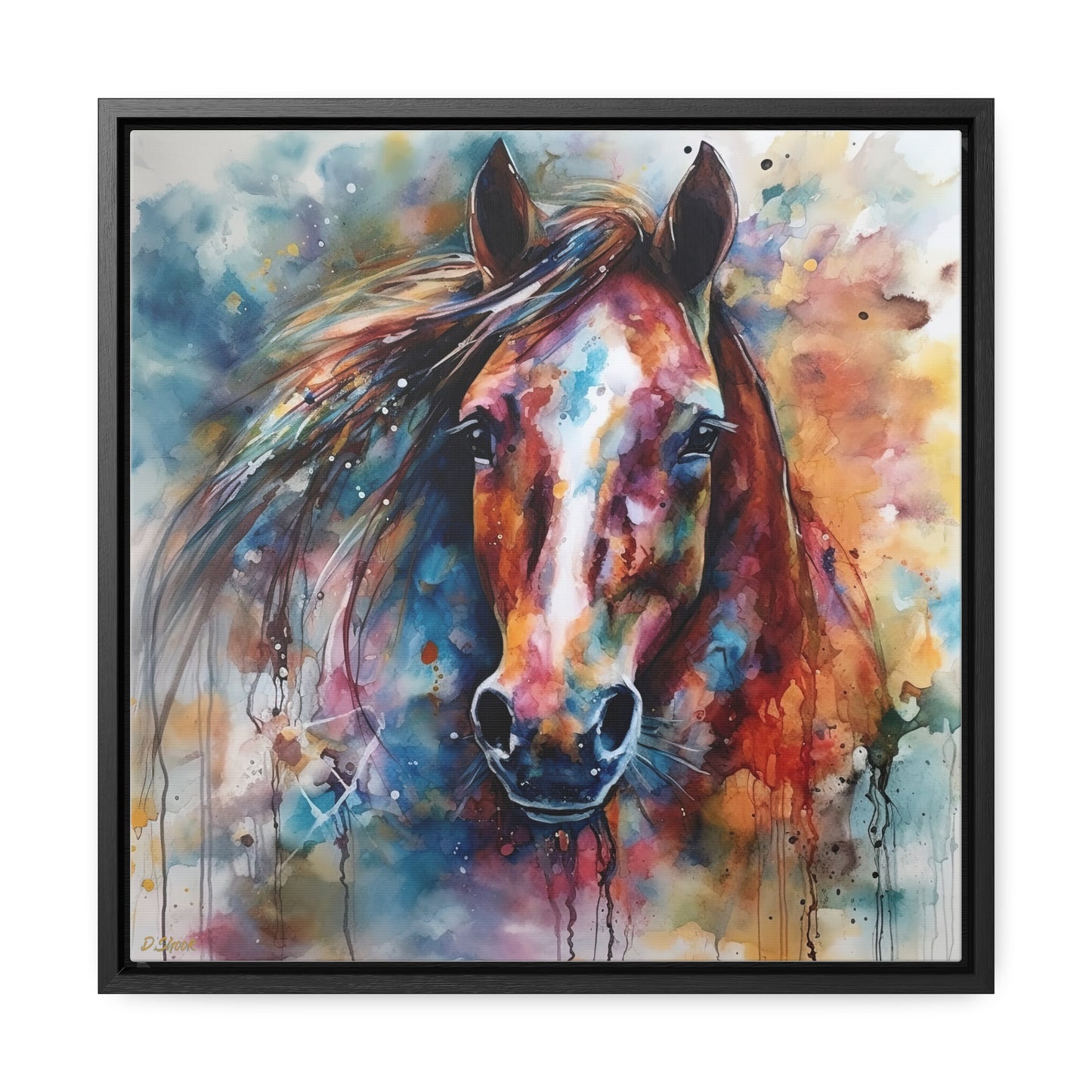Horse Rescue 11 Gallery Canvas Wraps, Square Frame