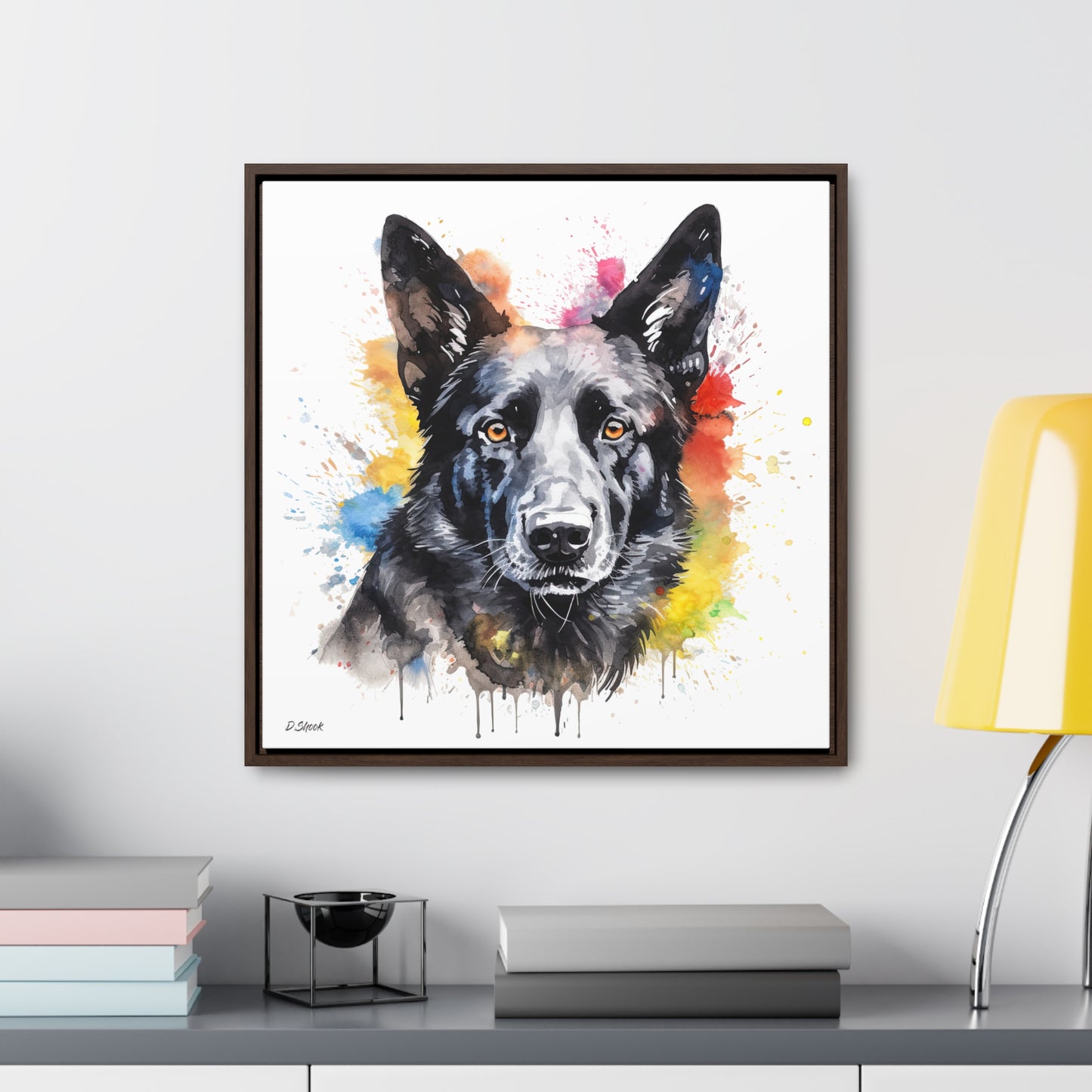 German Sheppard 21 Gallery Canvas Wraps, Square Frame