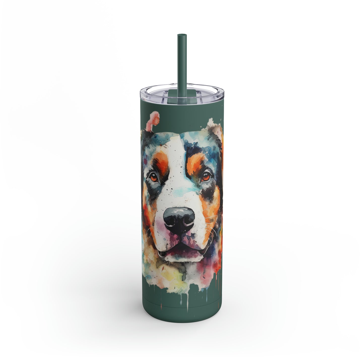 Greater Swiss Mountain Dog 2 Maars Maker Skinny Matte Tumbler, 20oz
