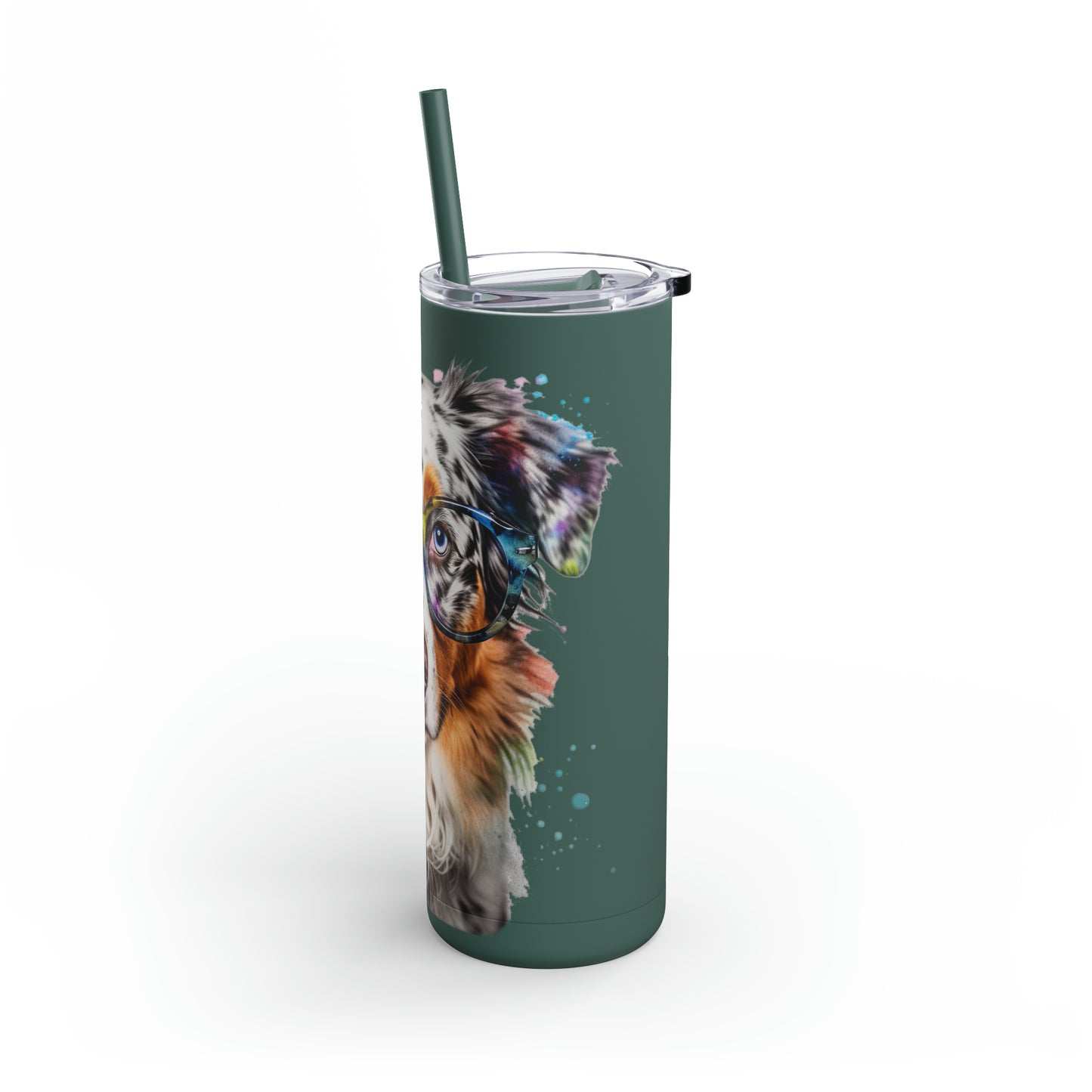 Australian Shepherd 4 Maars Maker Skinny Matte Tumbler, 20oz