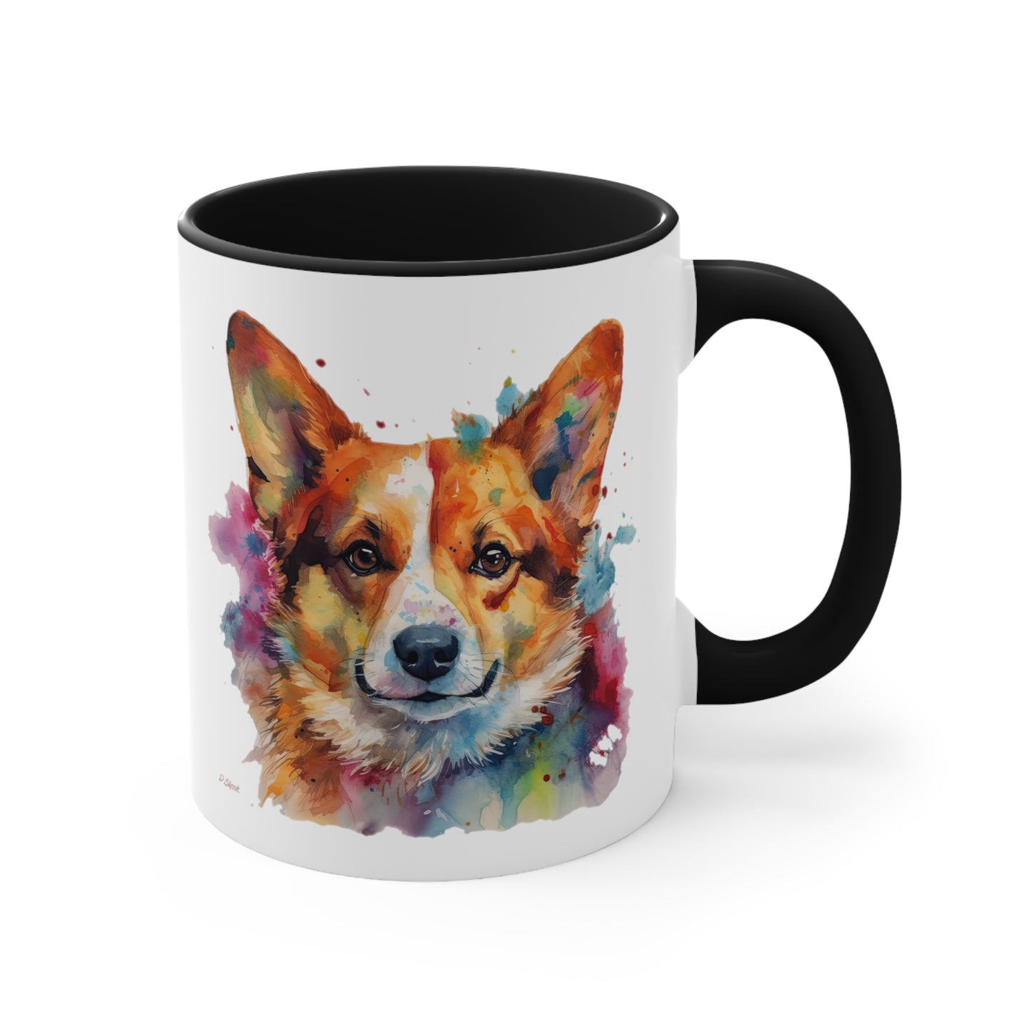 Pembroke Welsh Corgi 2 Accent Mugs