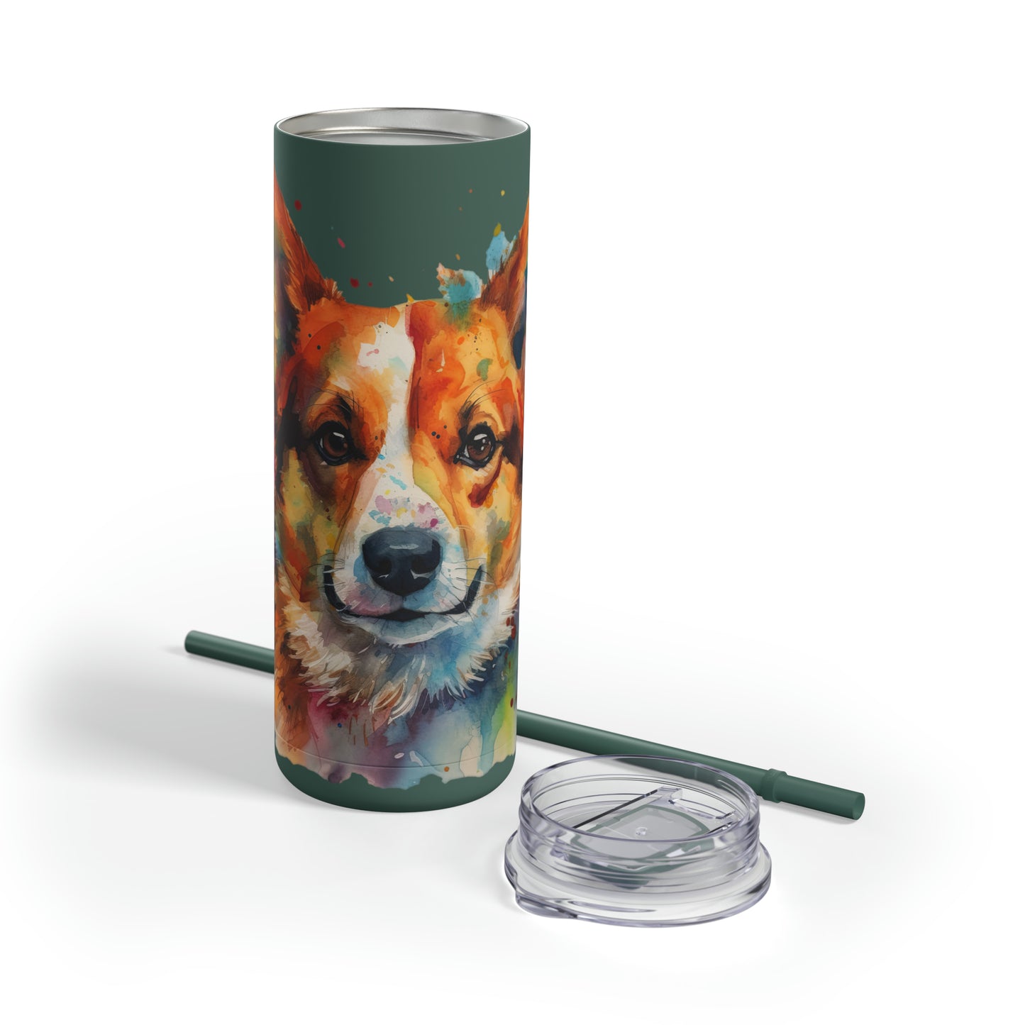 Pembroke Welsh Corgi 2 Maars Maker Skinny Matte Tumbler, 20oz