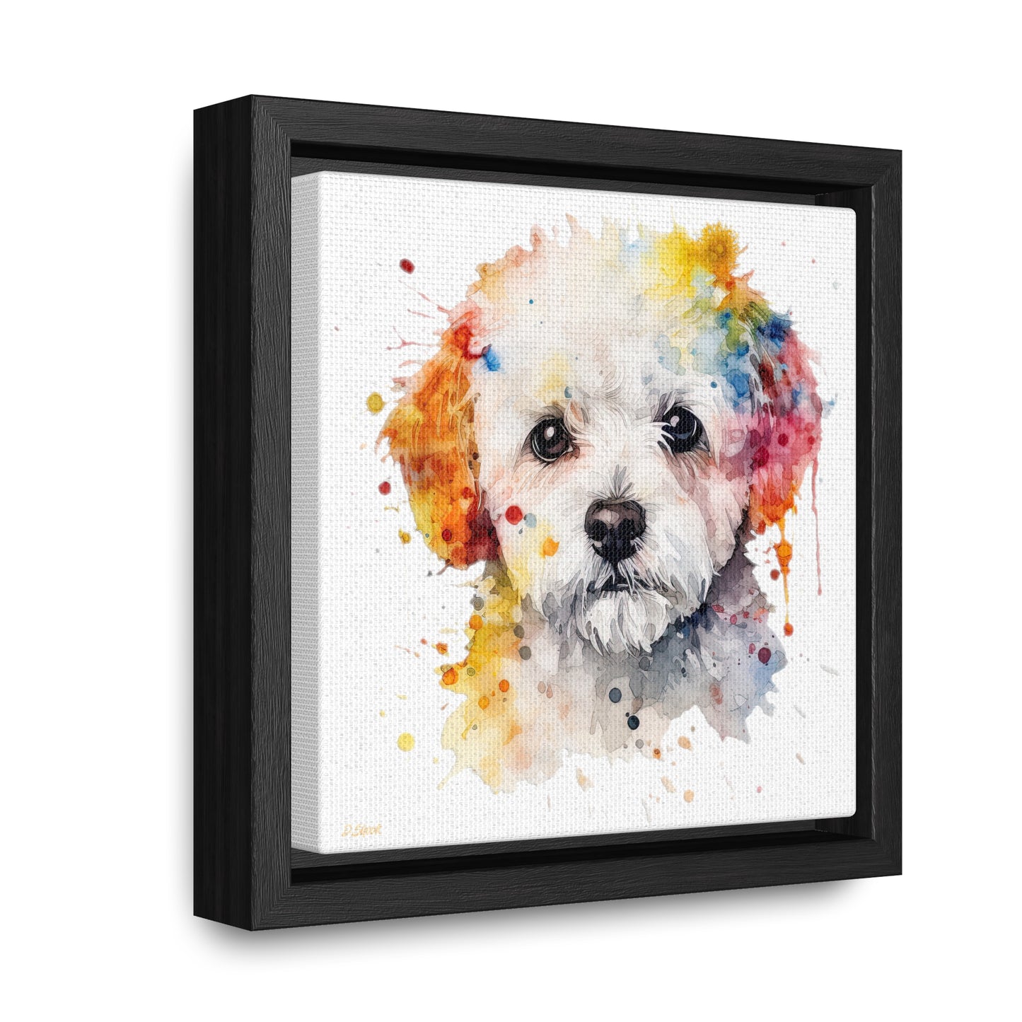 Bichon Frise 2 Gallery Canvas Wraps, Square Frame