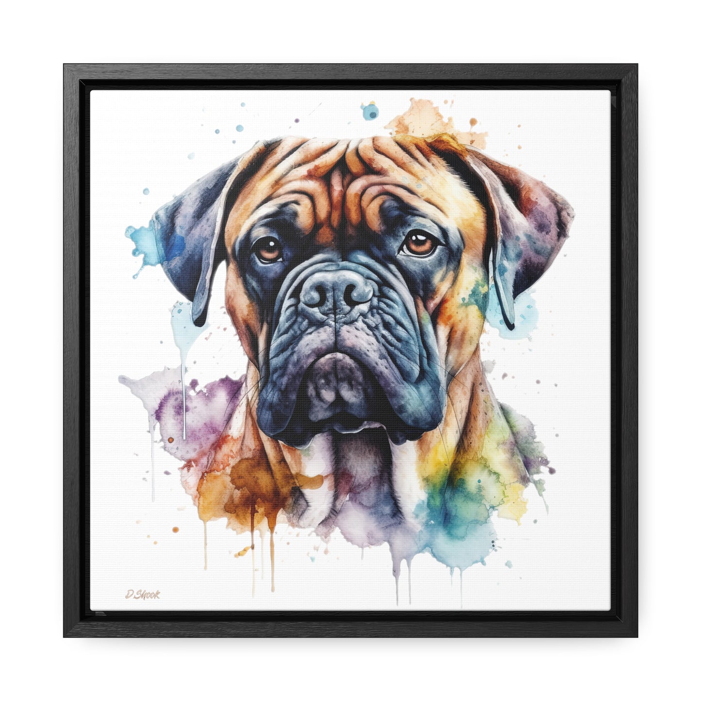 Bullmastiff 1 Gallery Canvas Wraps, Square Frame