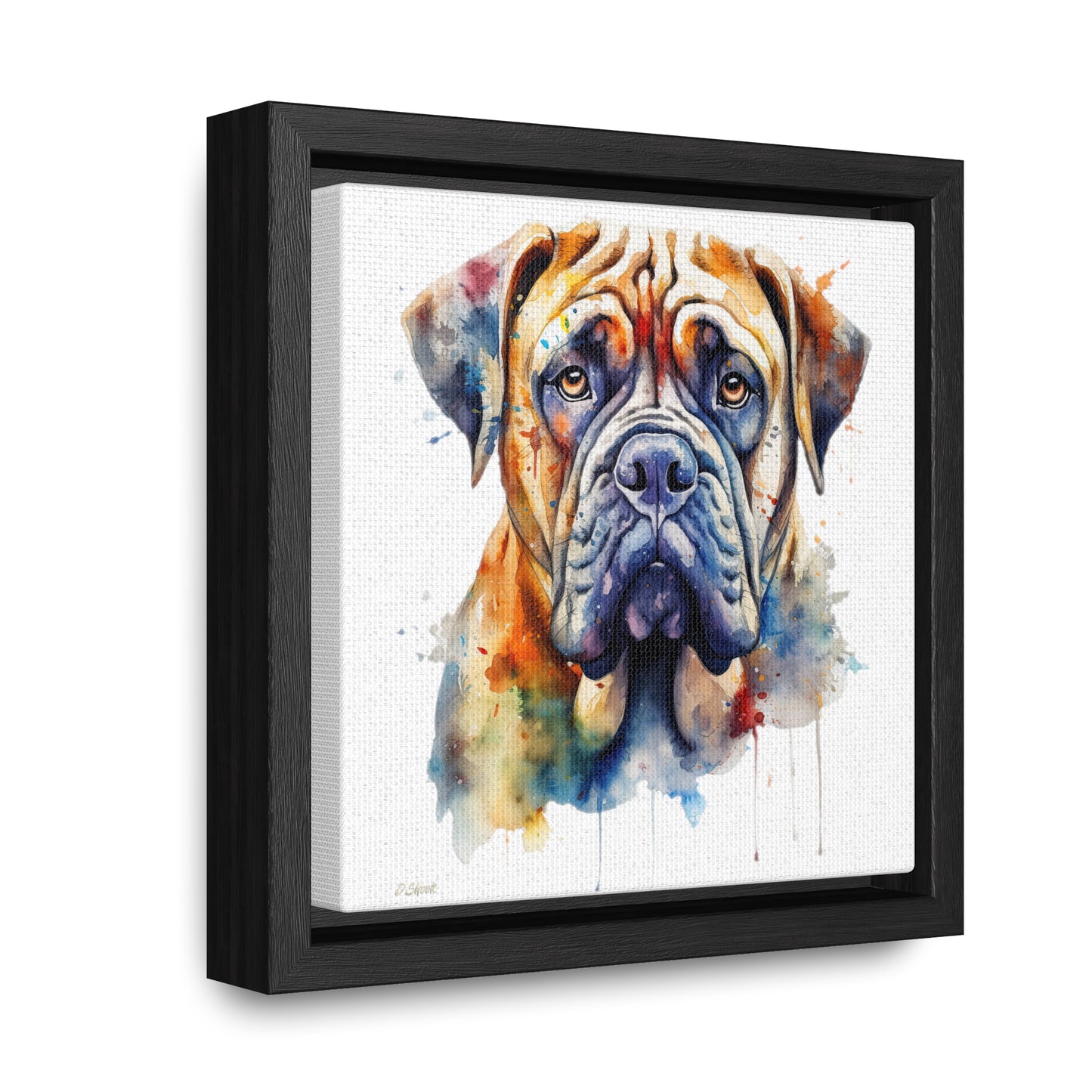 Bullmastiff 3 Gallery Canvas Wraps, Square Frame