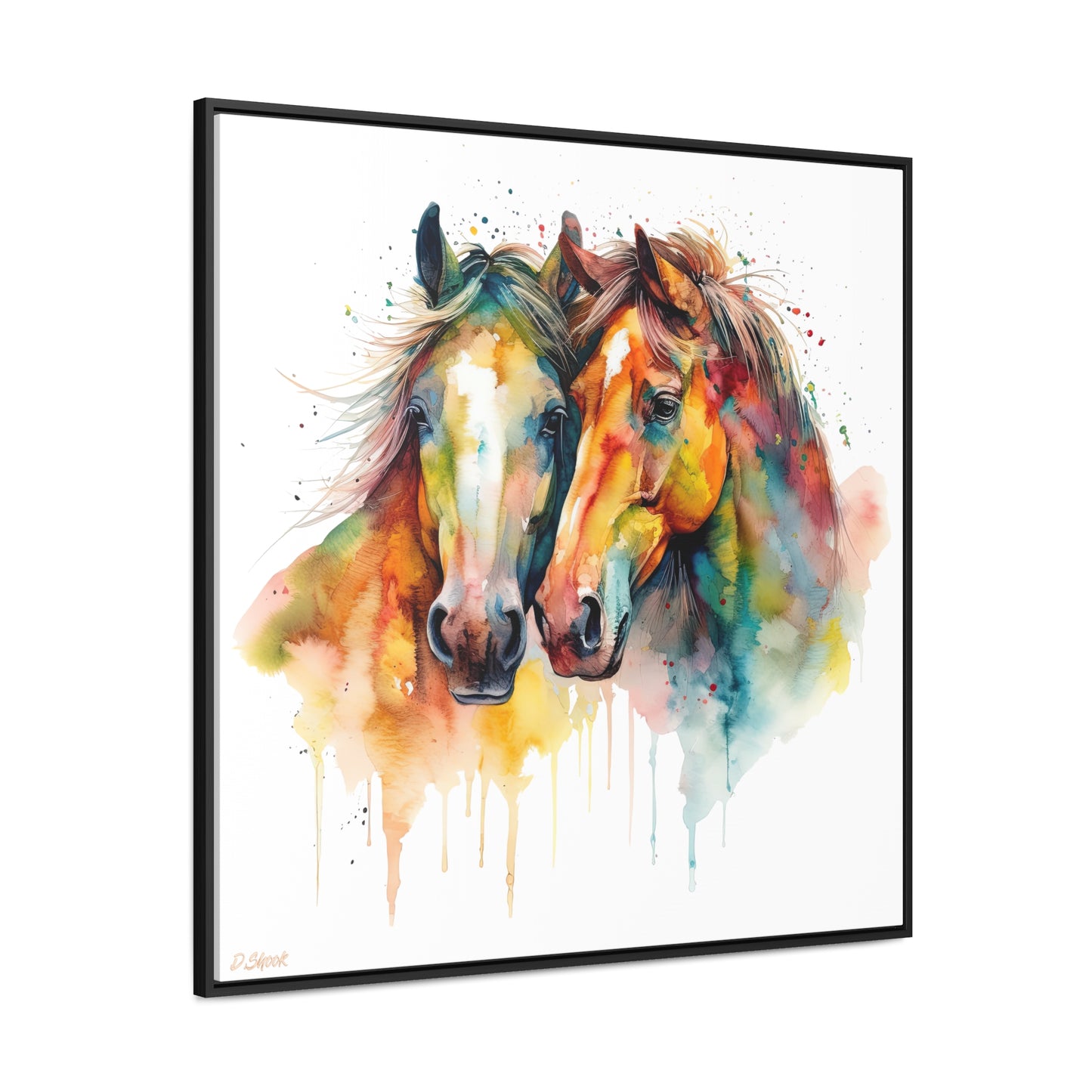 Horse Rescue 6 Gallery Canvas Wraps, Square Frame