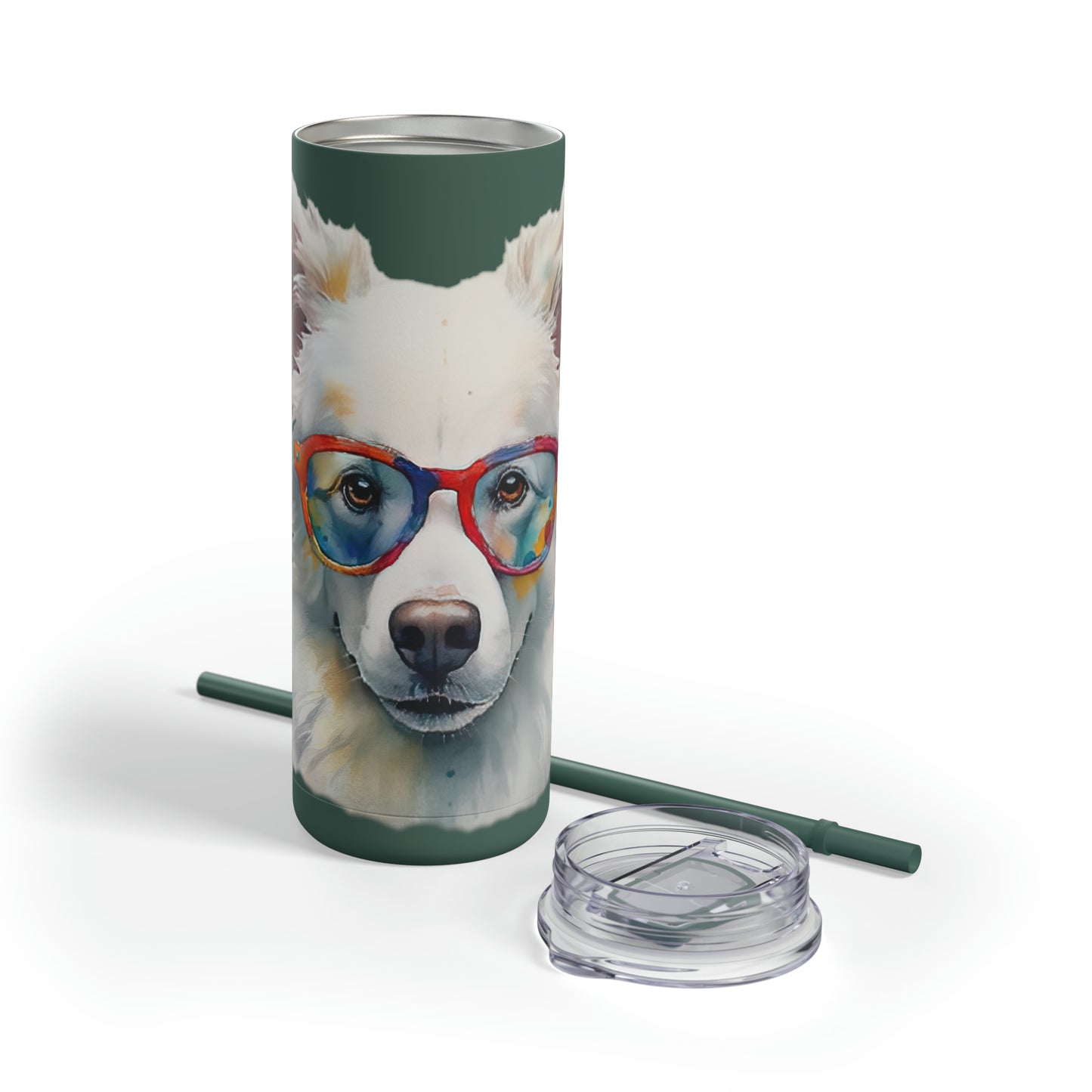 American Eskimo Dog 5 Maars Maker Skinny Matte Tumbler, 20oz