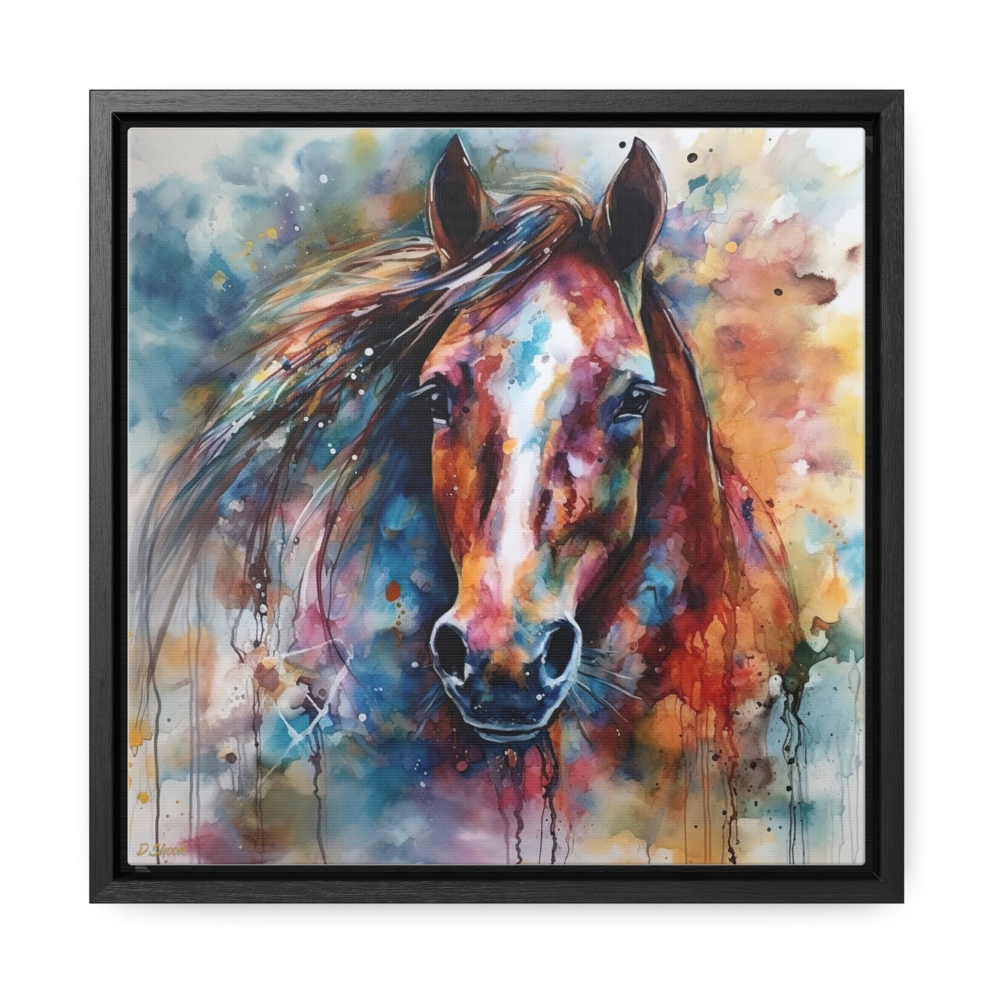 Horse Rescue 11 Gallery Canvas Wraps, Square Frame