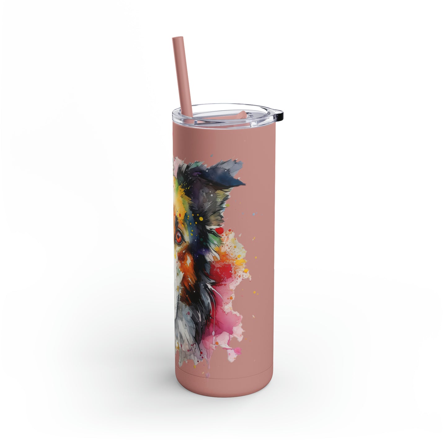 Border Collie 3 Maars Maker Skinny Matte Tumbler, 20oz